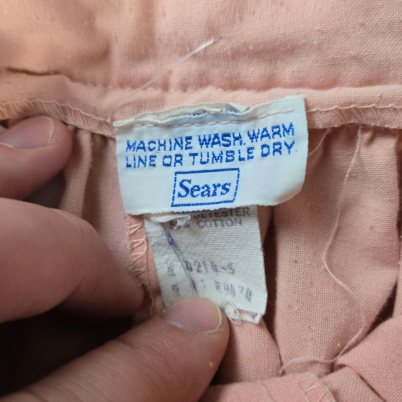 Vintage 1970s Powder Pink USA Union Made A-Line Midi Skirt Size 10 Size 32" / US 10 / IT 46 - 7 Thumbnail