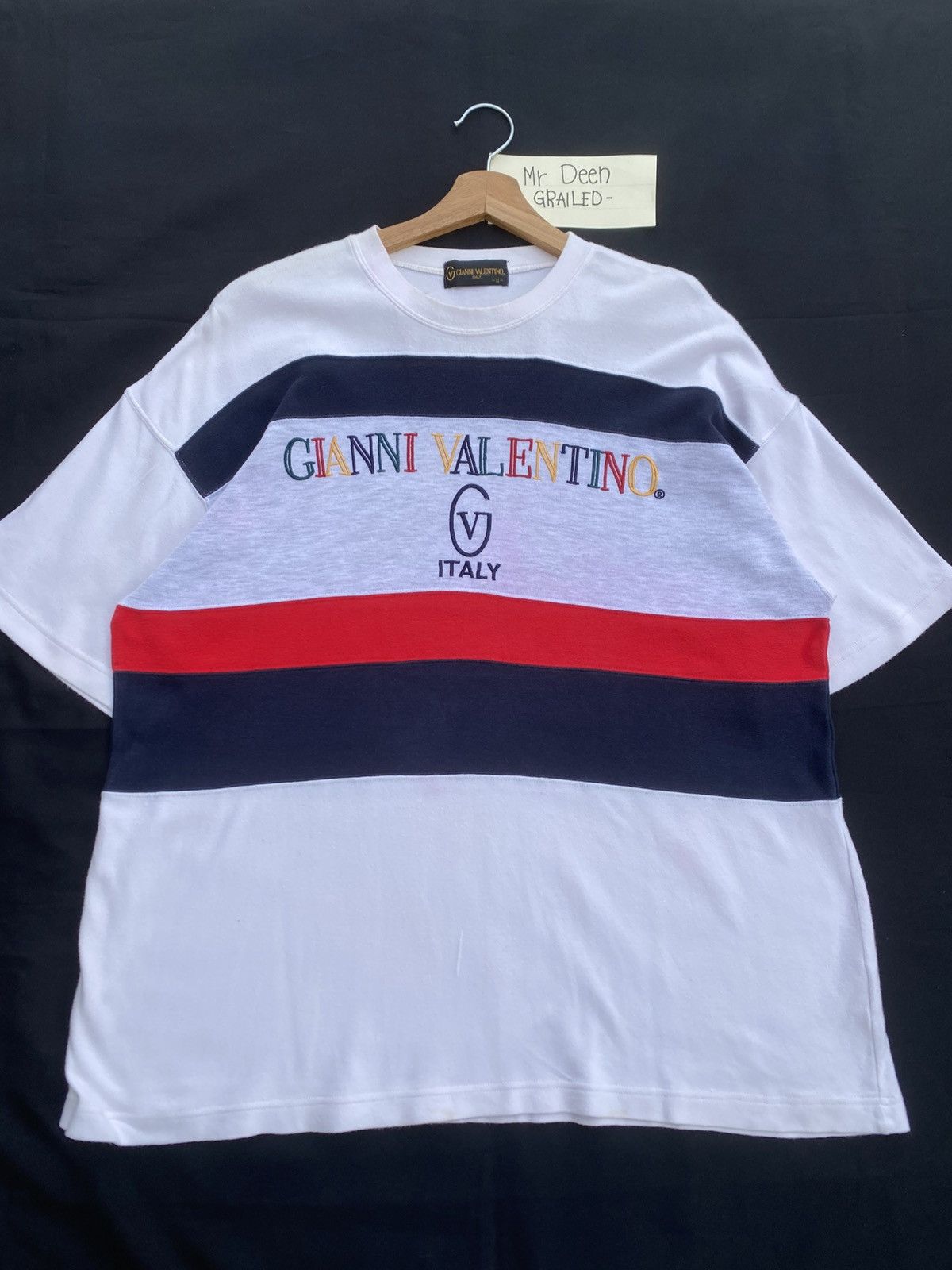 Gianni Valentino Rare Vintage Gianni Valentino Spellout Tshirt Size US L / EU 52-54 / 3 - 5 Thumbnail