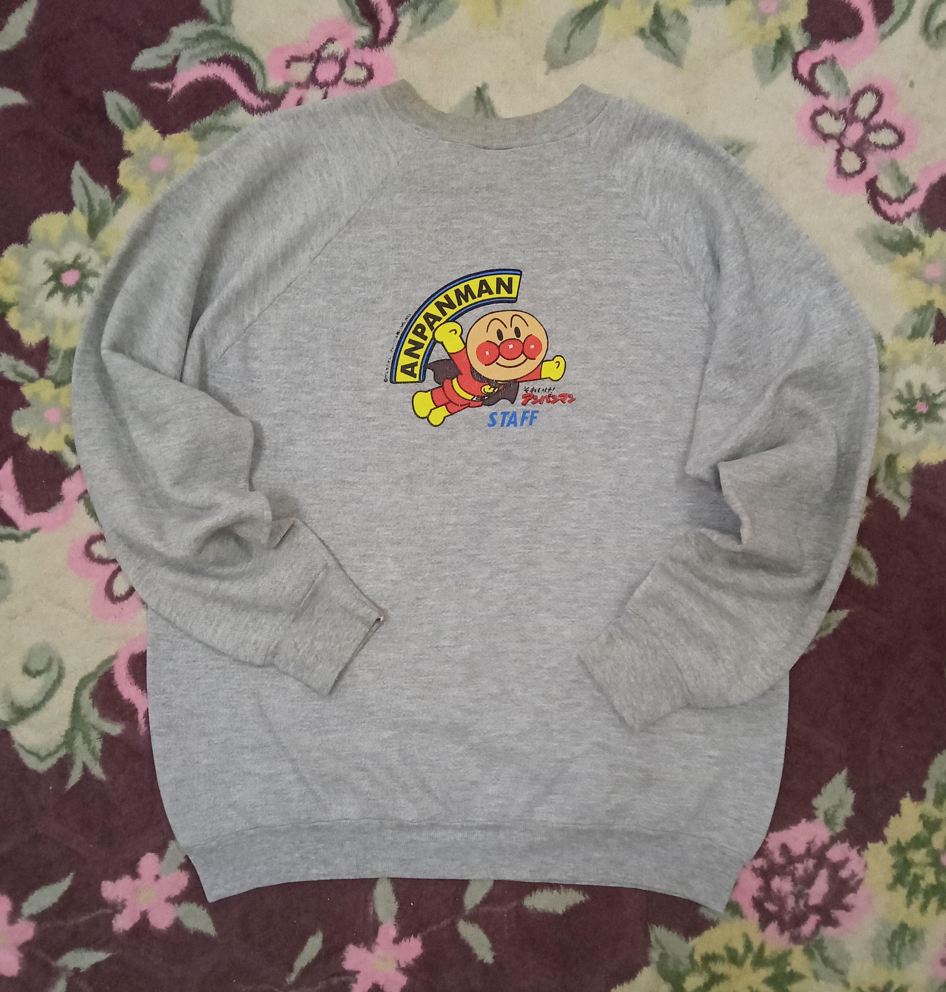 Fruit Of The Loom × Vintage Anpanman Event Staff Distressed Vintage Sweatshirt Size US L / EU 52-54 / 3 - 3 Thumbnail
