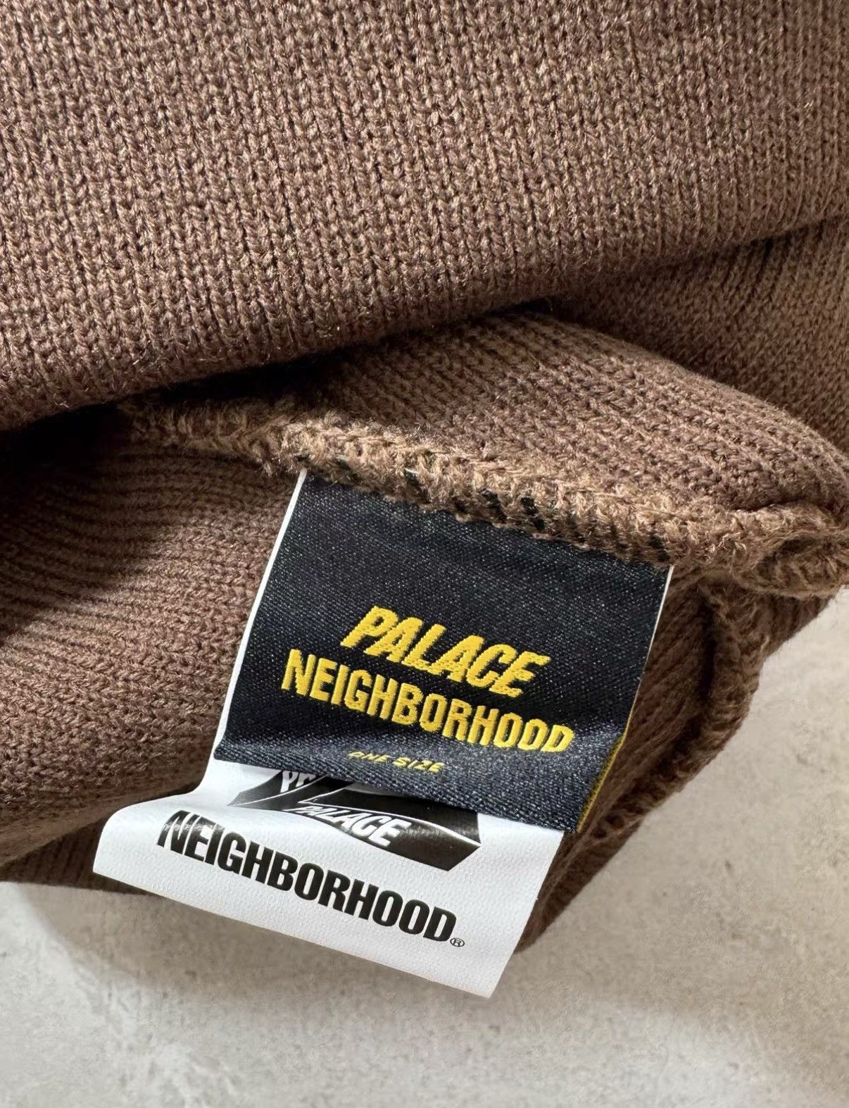Palace PALACE NEIGHBORHOOD BEANIE Tan J34 Size ONE SIZE - 4 Thumbnail