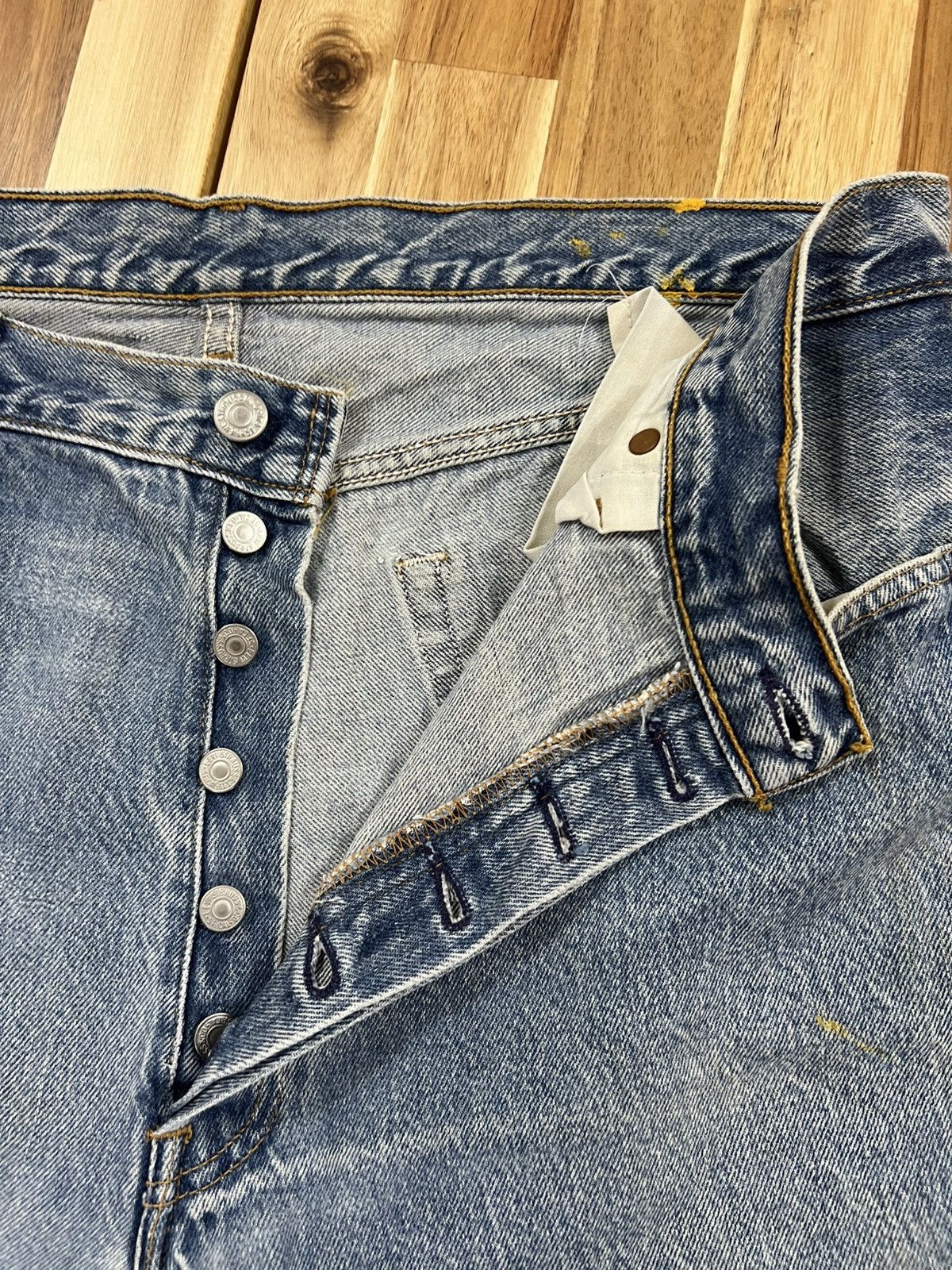 Levi's Vintage 90’s Levis 501XX Small e Non Selvedge Denim Jeans Size US 37 - 7 Thumbnail