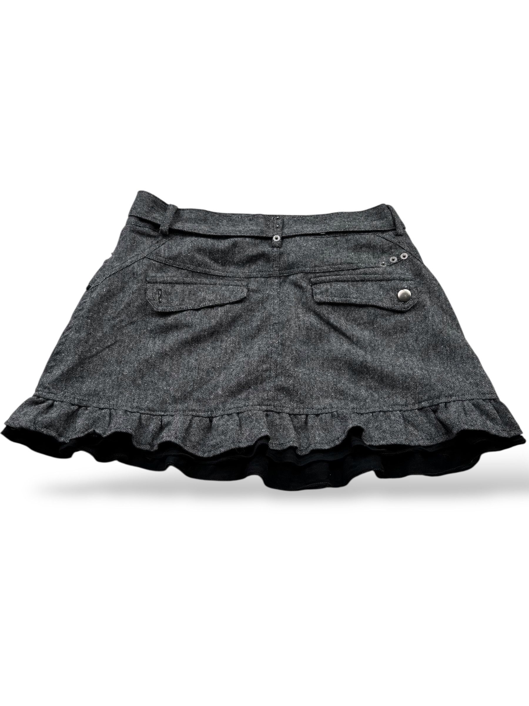 Japanese Brand Vintage Mini Skirt With Belt W246(V9) Size 27" / US 4 / IT 40 - 4 Thumbnail