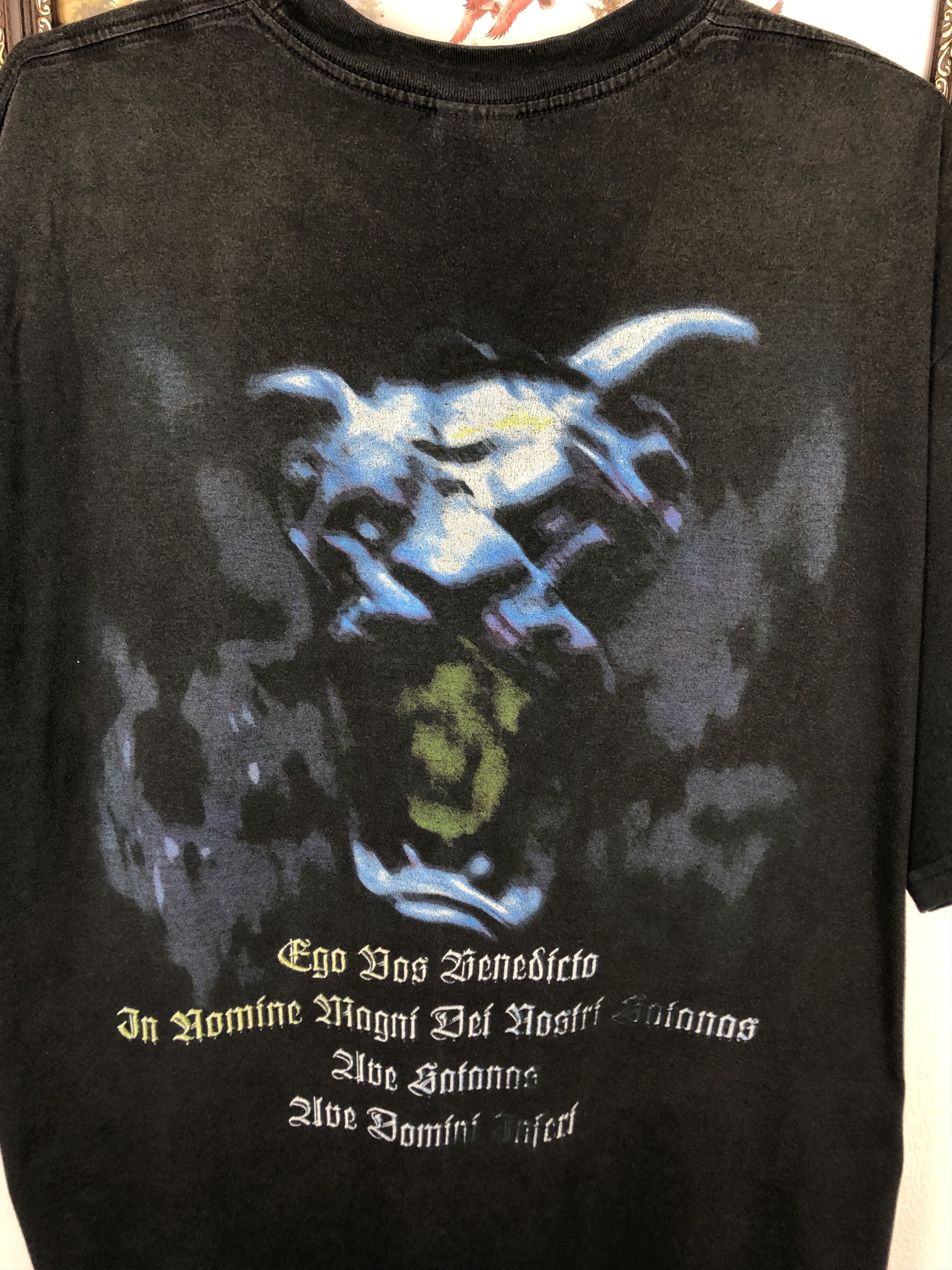 Band Tees × Vintage Vintage Dark Funeral Vobiscum Satanas Death Metal Shirt Tee Size US XL / EU 56 / 4 - 13 Thumbnail