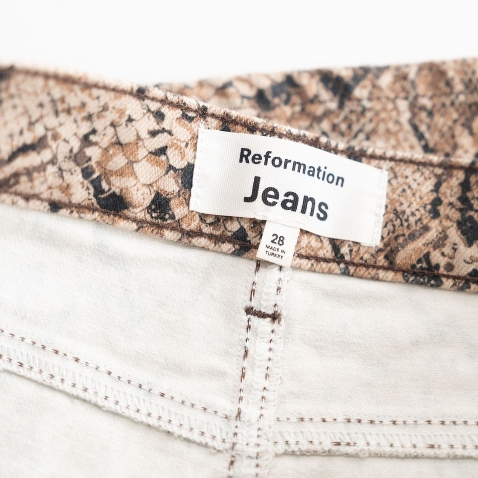 Reformation Reformation. Peyton Snake High Rise Bootcut Jeans. Size 28" / US 6 / IT 42 - 6 Thumbnail