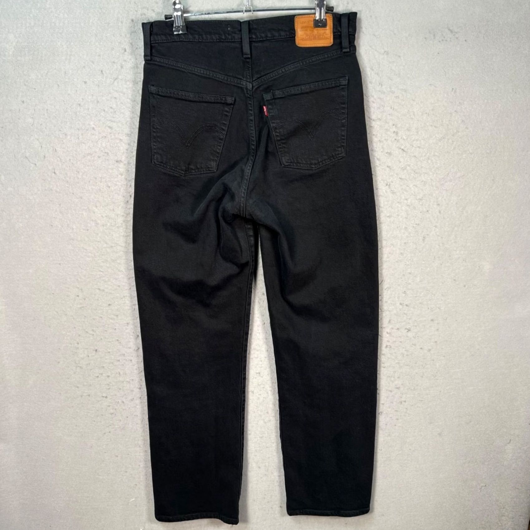 Levi's Levi's Jeans Women 28x28 Black High Rise Ribcage Straight Ankle 5-Pocket Denim Shirt Category: Jeans Size 28" / US 6 / IT 42 - 2 Thumbnail