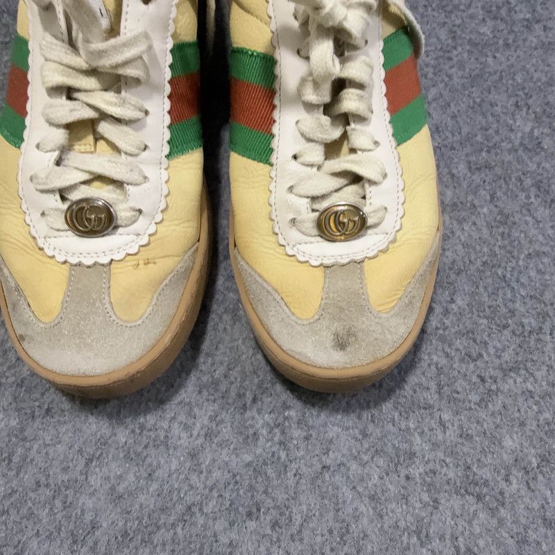 Gucci Gucci Web Leather Bee Fashion Sneakers - Size US 6.5 / IT 36.5 - 6 Thumbnail