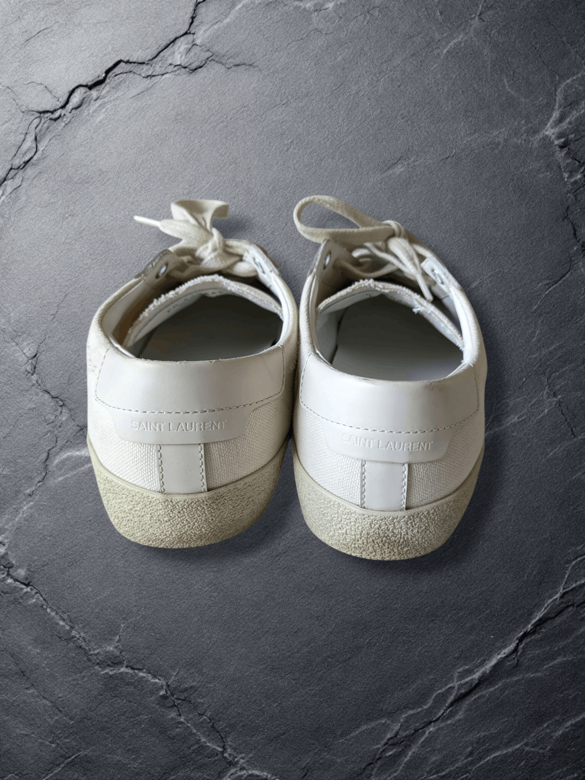 Saint Laurent Paris Saint Laurent Court Classic SL/06 Low Distressed Off White Size US 8 / IT 38 - 6 Thumbnail