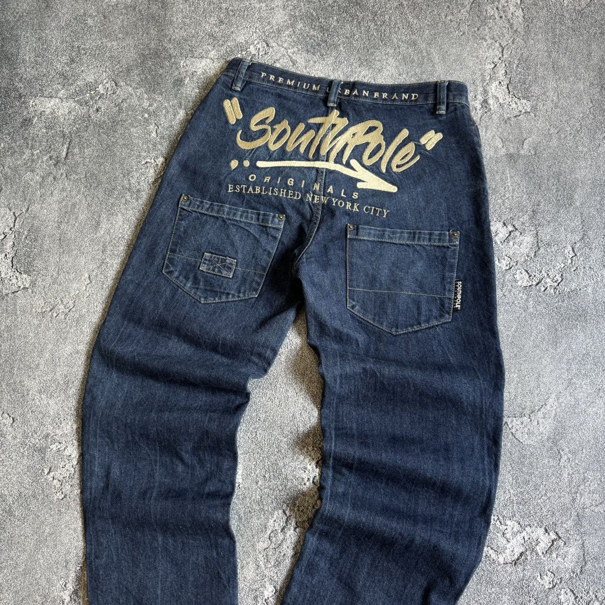 Southpole Southpole Originals Baggy Jeans Size 31 Big Logo Streetwear Size US 31 - 2 Thumbnail
