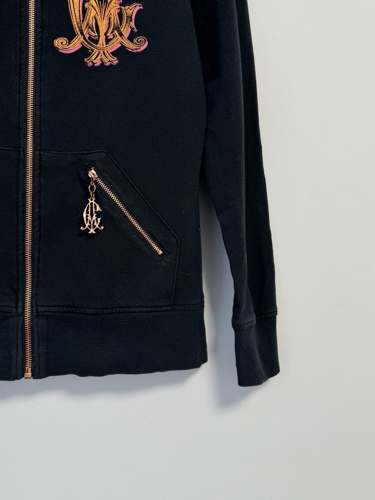 Christian Audigier VTG Christian Audigier Black Zip Hoodie Size L / US 10 / IT 46 - 3 Thumbnail