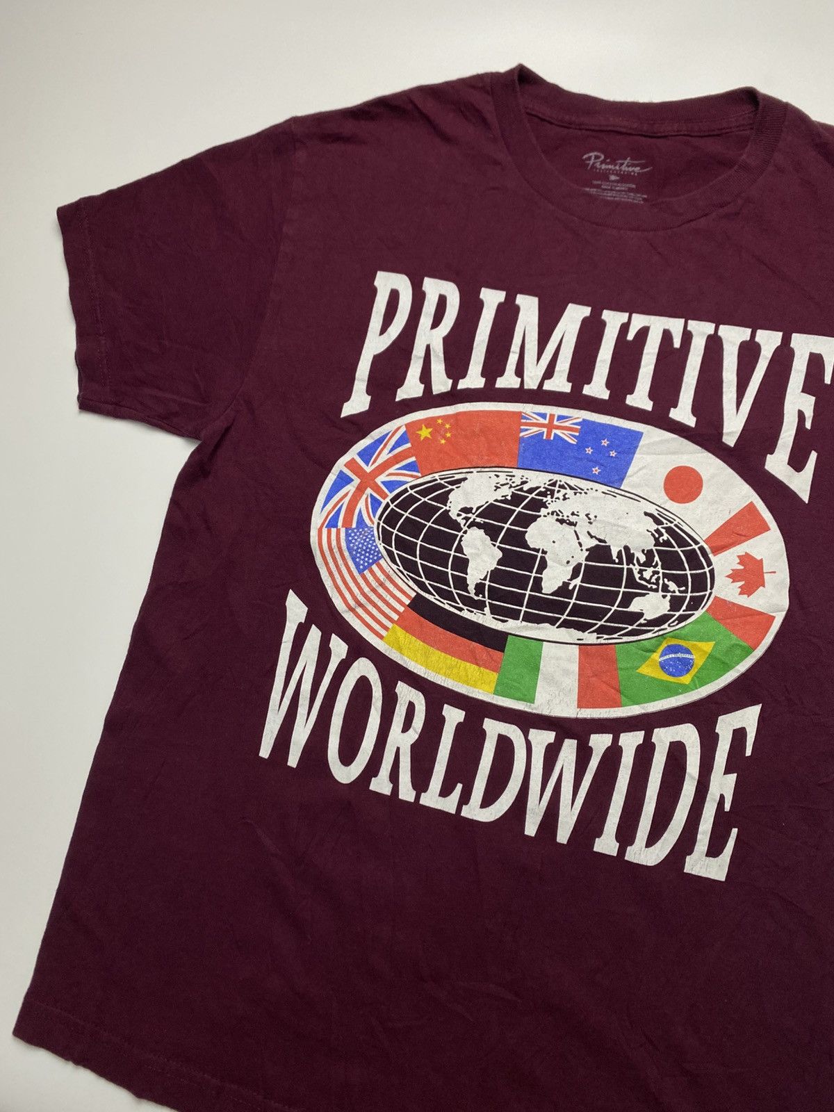 Primitive Primitive Worldwide skateboard big logo tee Size US L / EU 52-54 / 3 - 2 Thumbnail