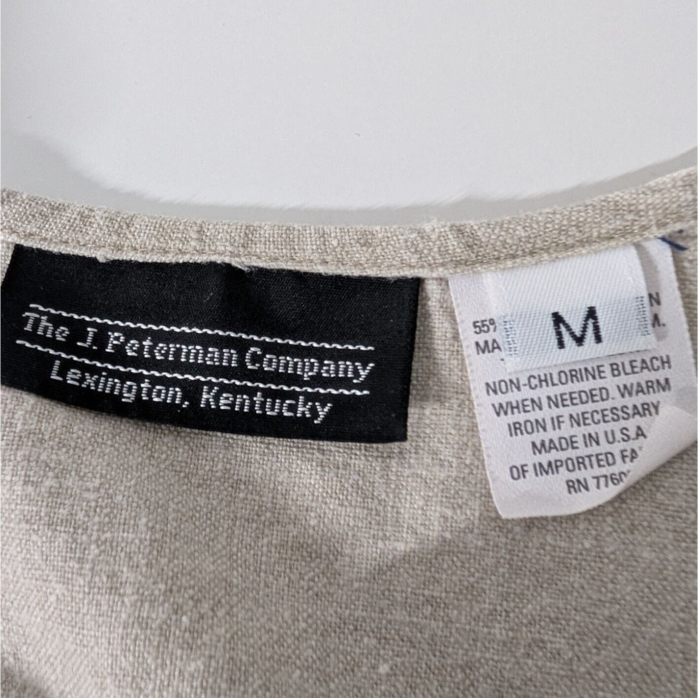 Designer J Peterman Linen Blend Midi Dress Womens Size Medium Beige Size M / US 6-8 / IT 42-44 - 7 Thumbnail