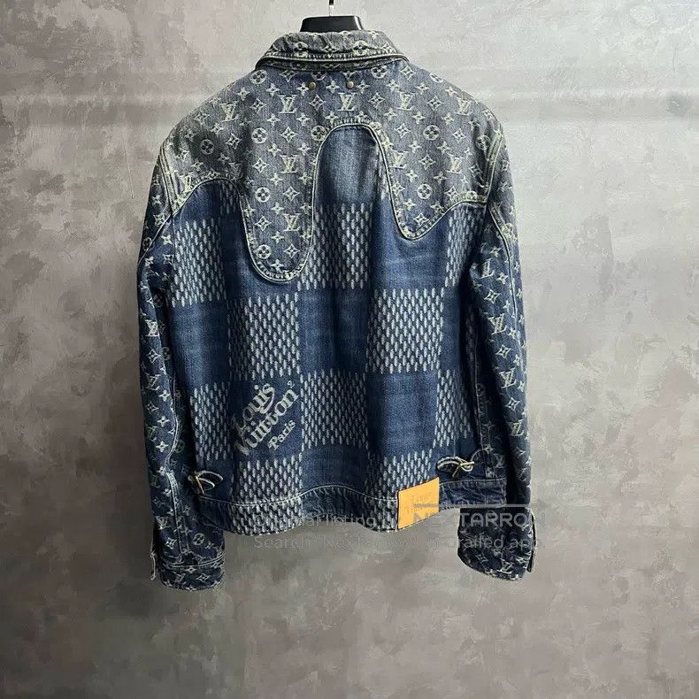 Louis Vuitton Louis Vuitton Navy Blue Co-branded Logo Plaid Full Print P Size US M / EU 48-50 / 2 - 6 Thumbnail