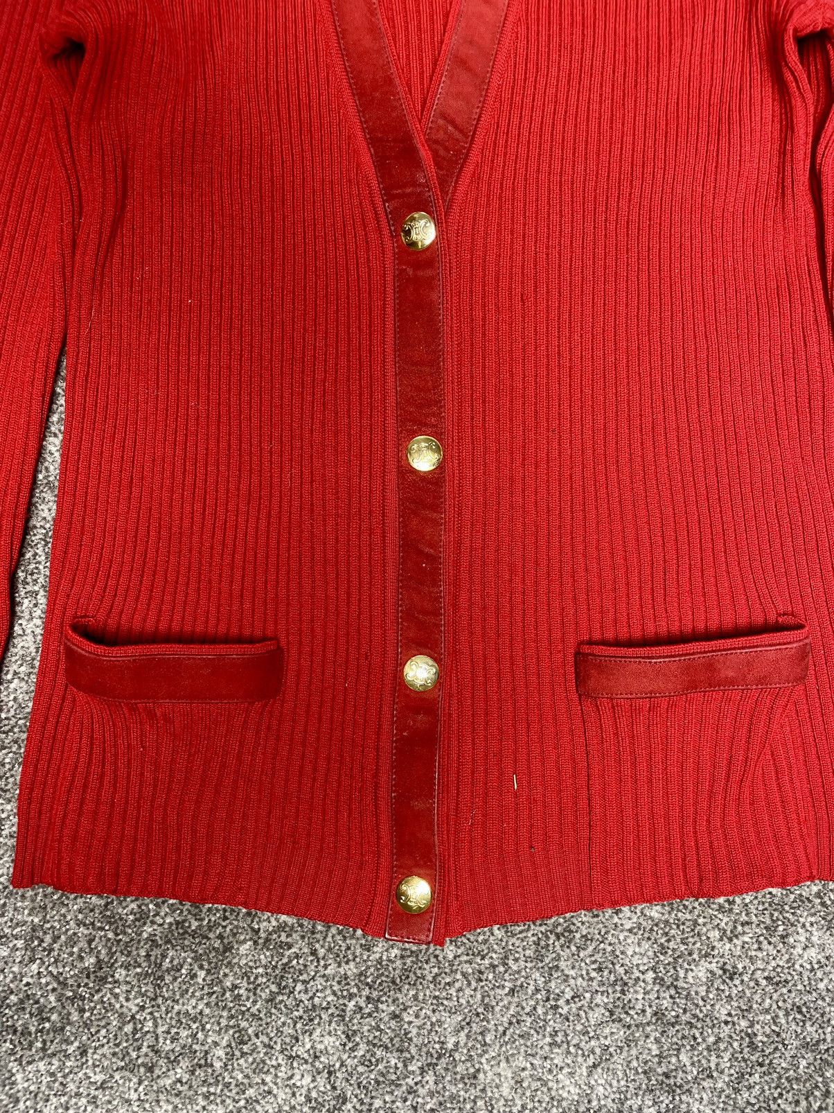 Celine Vintage Celine Paris Cardigan gold buttoms Size M / US 6-8 / IT 42-44 - 3 Thumbnail