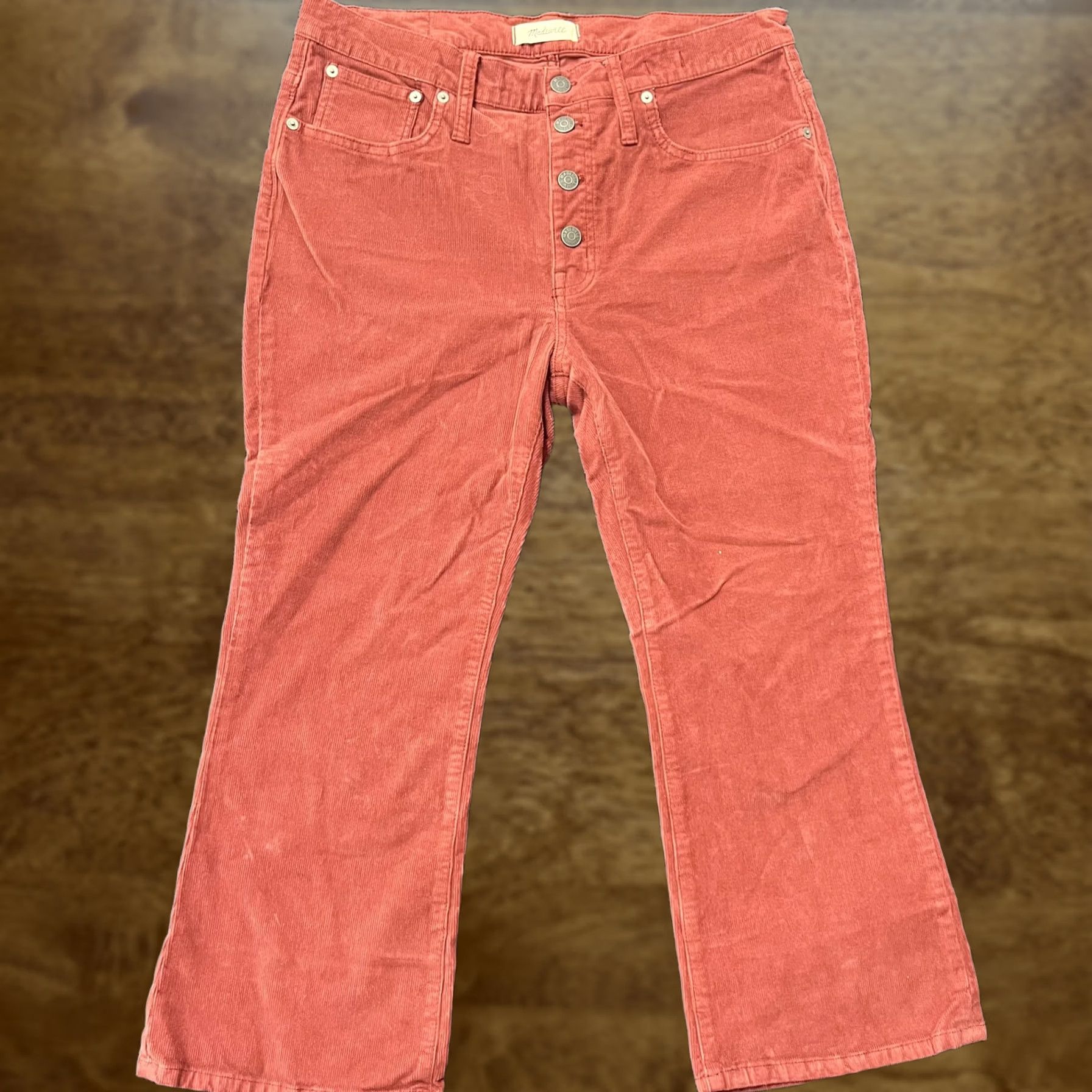 Madewell Madewell Pants Womens 32 Red Corduroy High Rise Flare Button Fly Retro Style Pants Women 32 Red Corduroy Flare Button Fly Madewell Retro Style Size 28" / US 6 / IT 42 - 1 Thumbnail