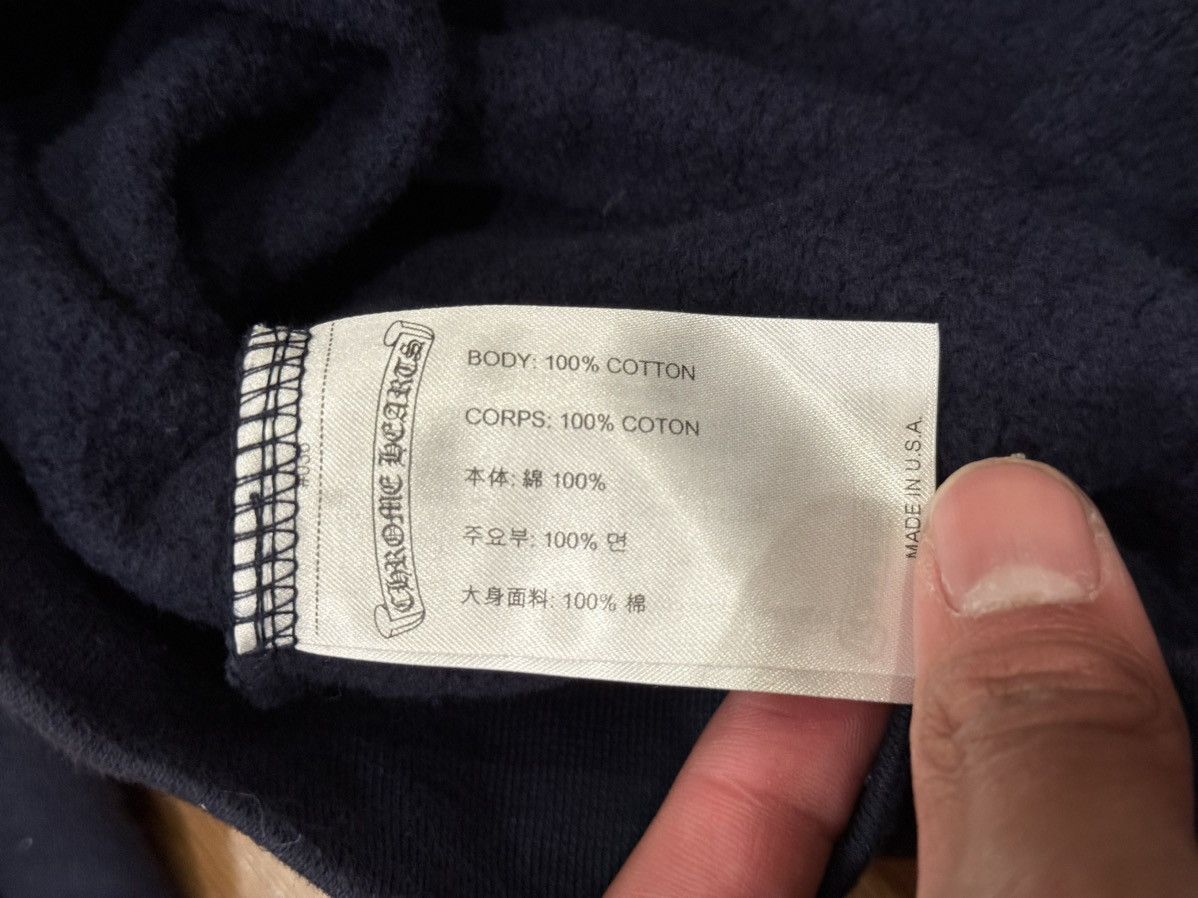 Chrome Hearts Chrome Hearts Yellow Script Sleeve Navy Hoodie Size US L / EU 52-54 / 3 - 10 Thumbnail