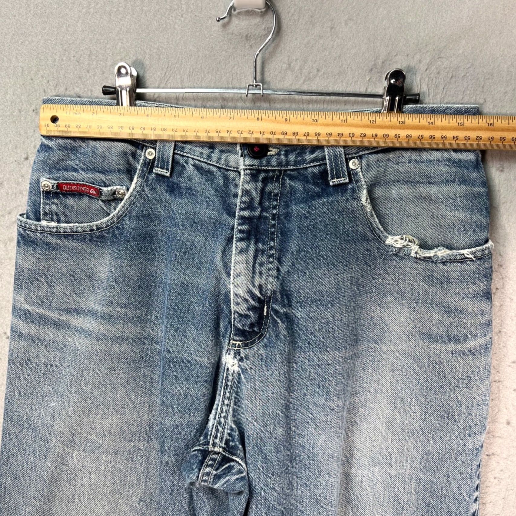 Quiksilver Quiksilver Mens Jeans Size 32 Denim 5-Pocket Blue USA Straight 100% Cotton Style Quikjean Vintage United States Theme Bagging: N/A Size US 32 / EU 48 - 6 Thumbnail