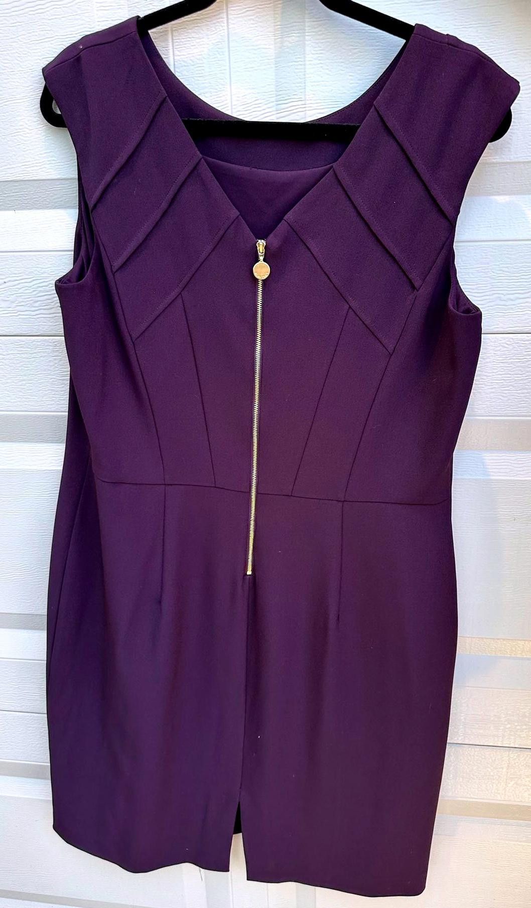 Designer Ellen Tracy Women's Purple Dress- Size 16 Size XXL / US 16-18 / IT 52-54 - 2 Thumbnail