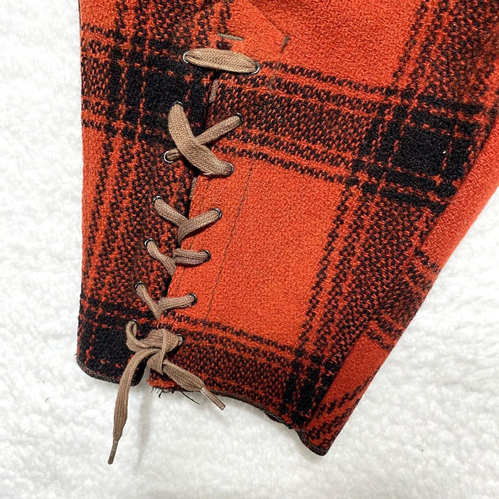 Sears VINTAGE Sears Roebuck J.C. Higgins Red Plaid Wool Hunting Pants Knickers 34 Wool Red 1930s Mens Size US 32 / EU 48 - 4 Thumbnail