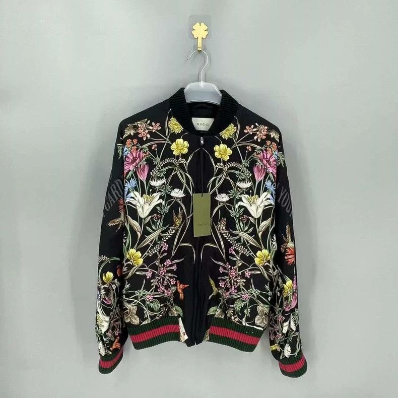 Gucci Gucci Mulberry silk baseball uniform jacket 2502-Nextarrow Size US M / EU 48-50 / 2 - 1 Thumbnail