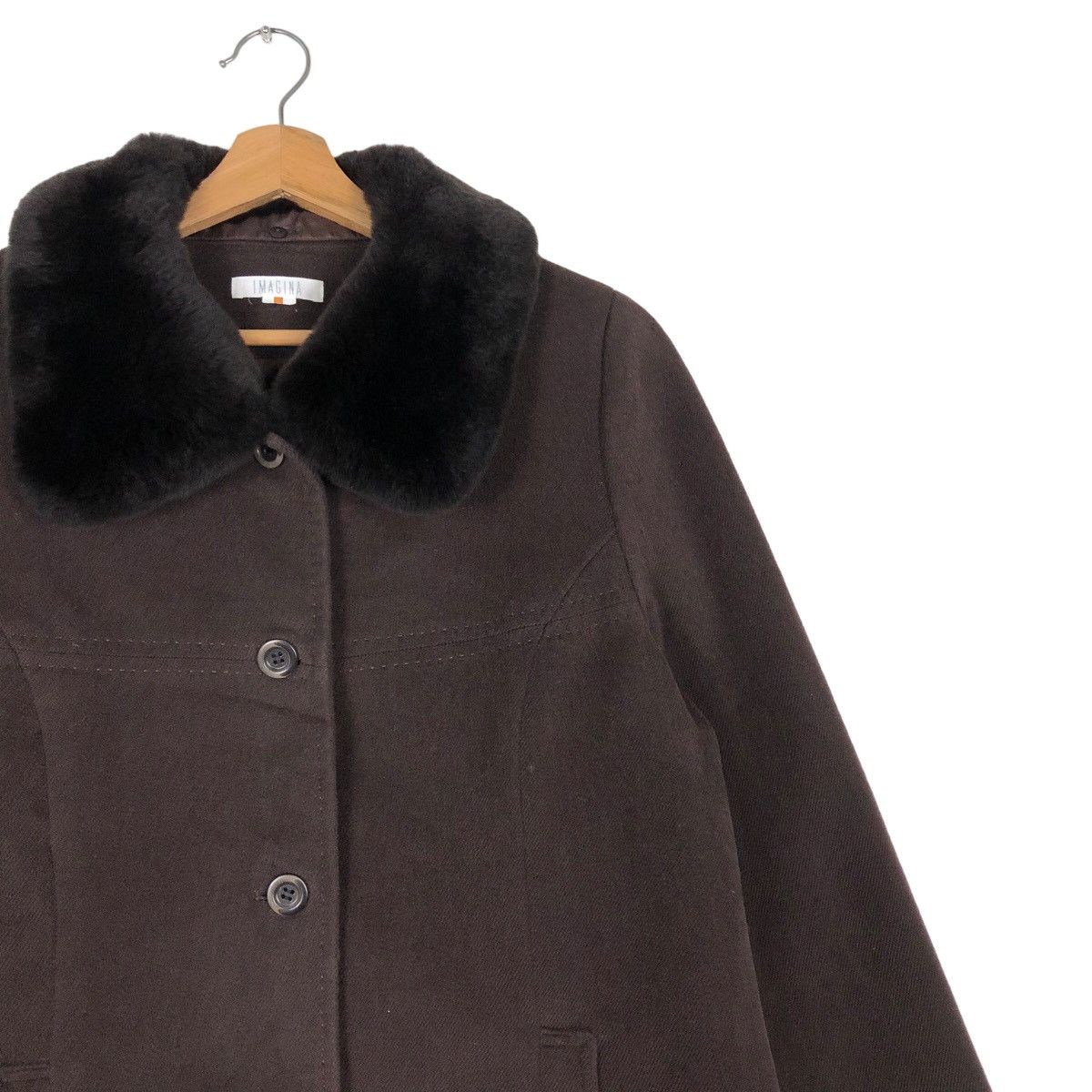 Issey Miyake 🔥Vintage Button Jacket Imagina Issey Miyake Mink Fur Collar Size US M / EU 48-50 / 2 - 6 Thumbnail