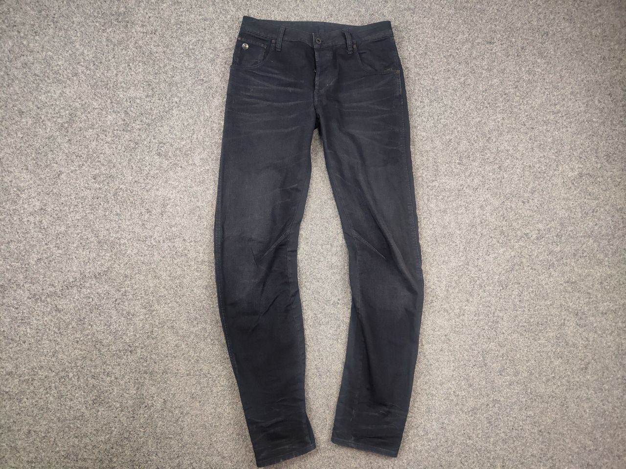 G-Star G Star Raw Arc 3d Slim Coj Dark Waxed Denim Jeans LBG Style Size US 31 - 2 Thumbnail