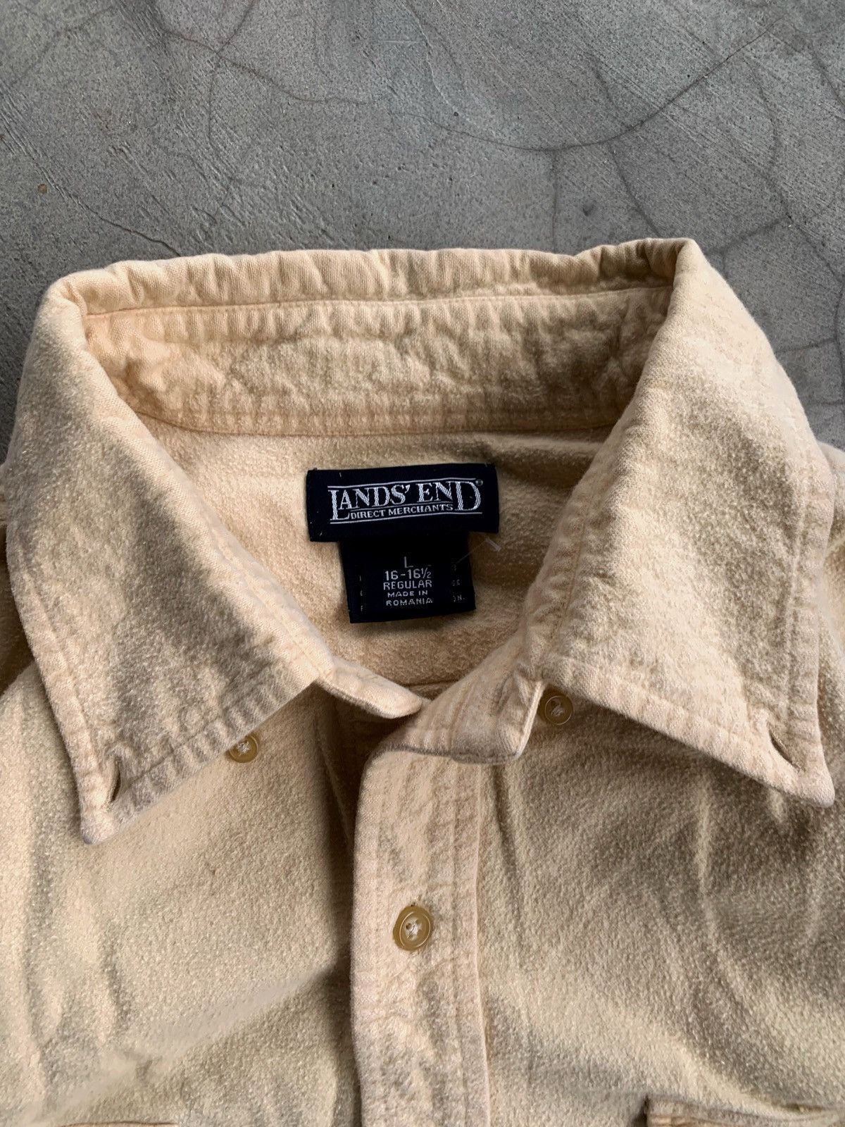 Vintage Cropped button up shirt double pocket lands’end boxy Size US L / EU 52-54 / 3 - 6 Thumbnail