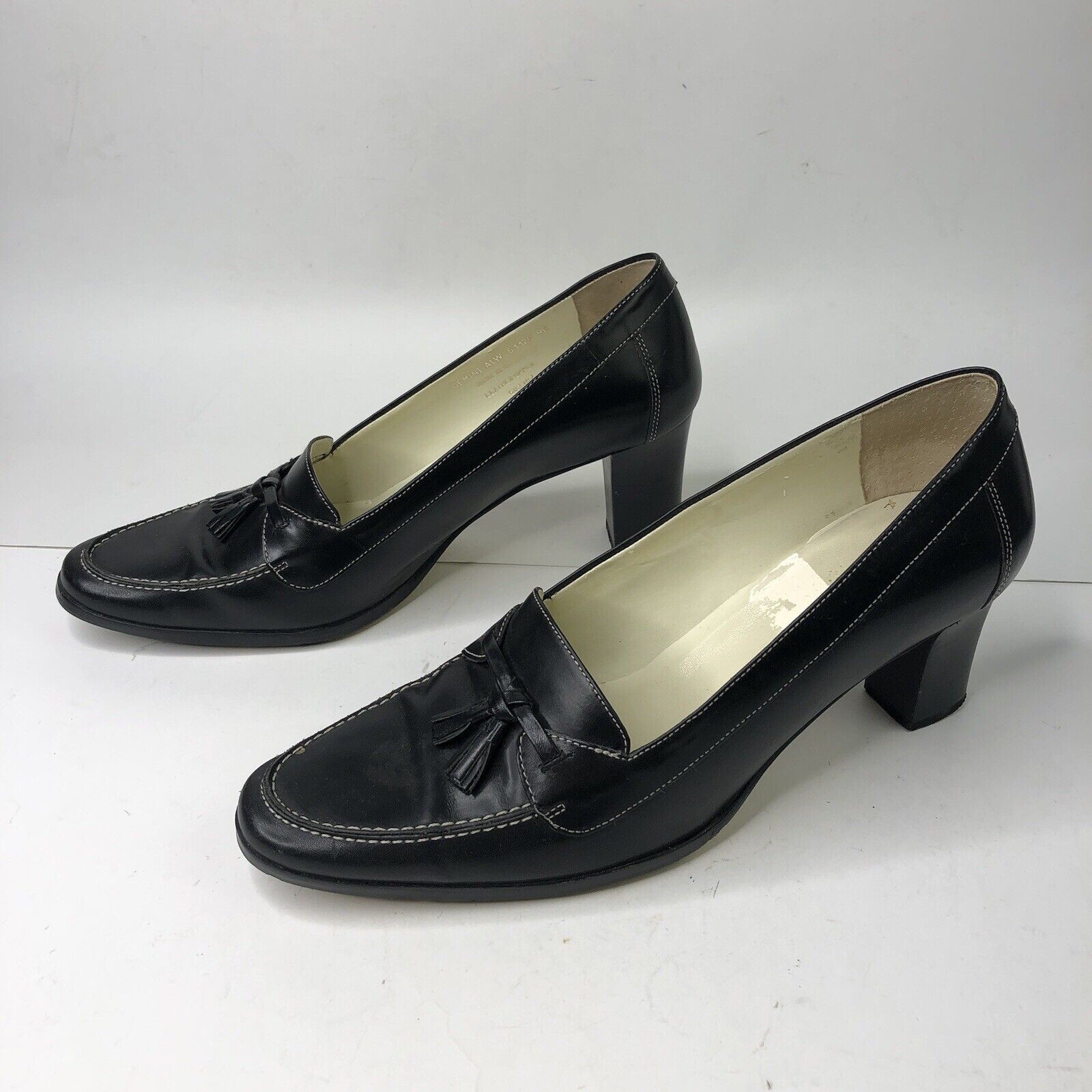 Lauren Ralph Lauren Lauren Ralph Lauren Black Leather Shoes Size 9B Heeled block Size US 9 / IT 39 - 2 Thumbnail