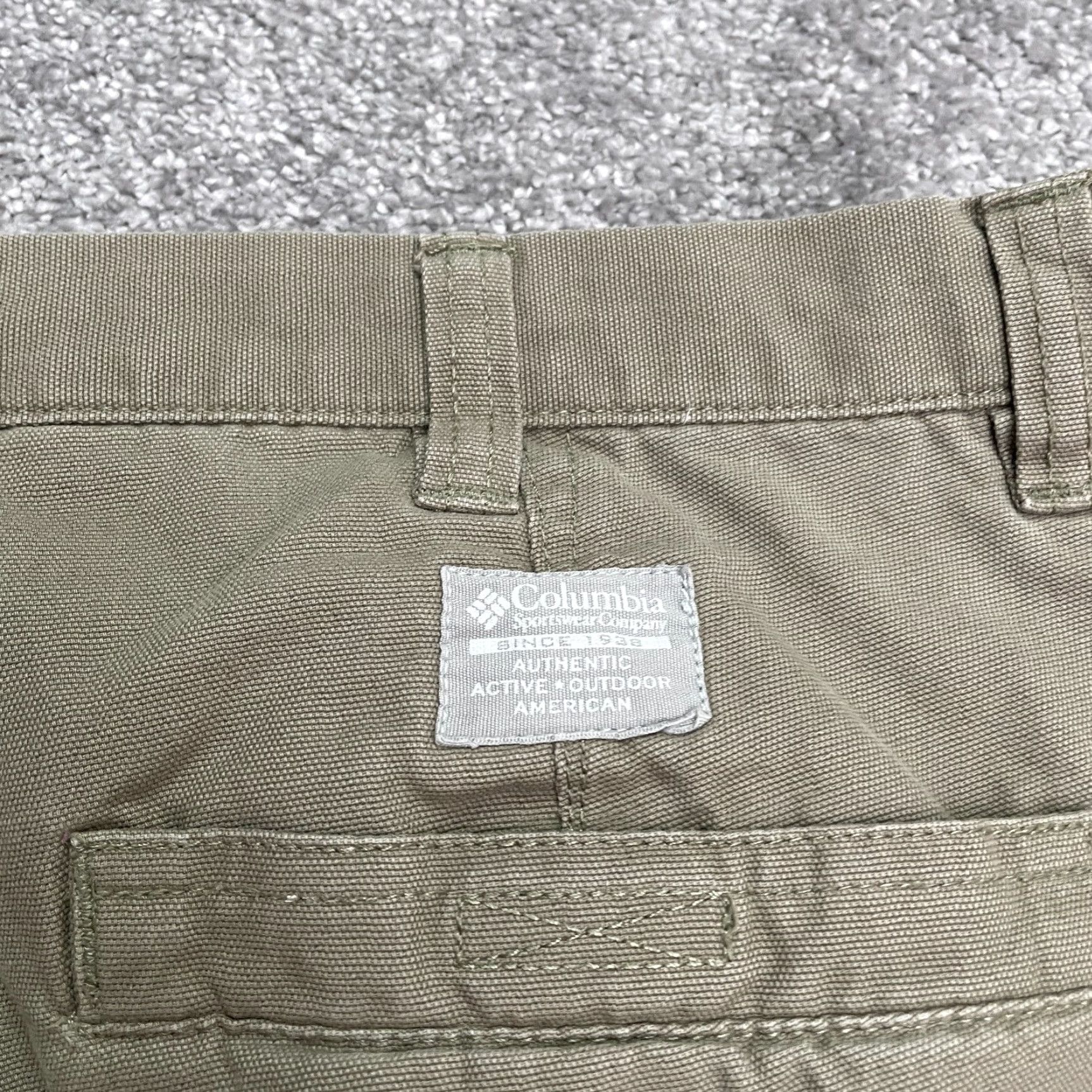 Vintage Columbia Pants Mens 40x30 Brown Carpenter Straight Leg Cotton Snap Outdoor Size US 40 / EU 56 - 6 Thumbnail