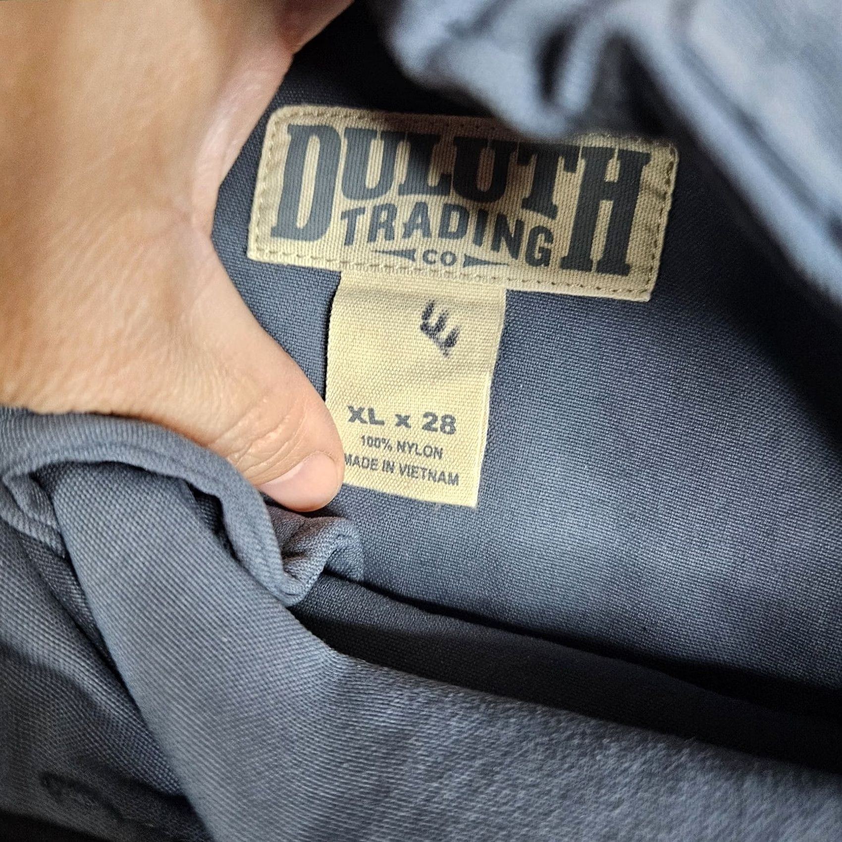 Vintage DULUTH Men's Nylon Cargo Pants XL Blue 27 Inseam Cargo Regular Solid Vintage: No Size US 36 / EU 52 - 3 Thumbnail