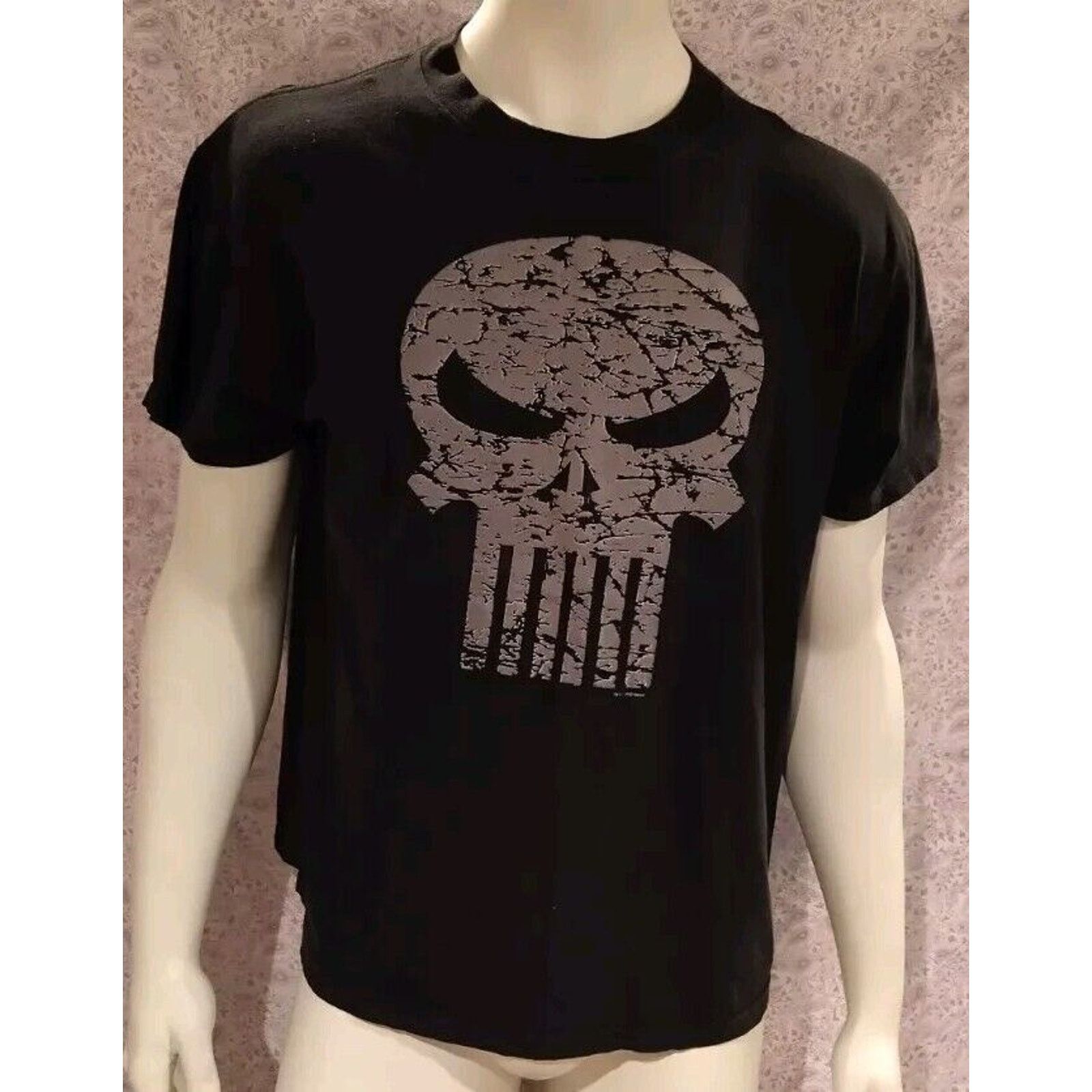 Delta MARVEL Comics PUNISHER Men's Black T-shirt Size L Pre-owned Size US L / EU 52-54 / 3 - 1 Thumbnail