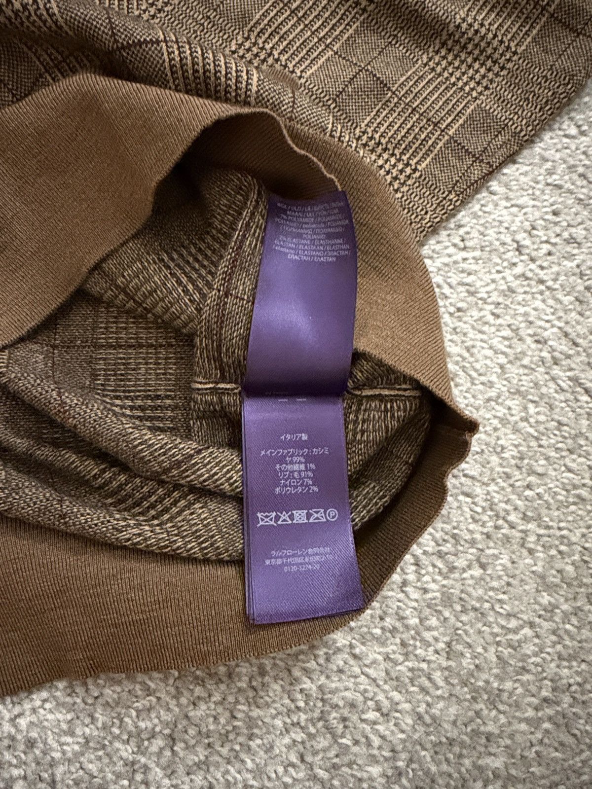 Ralph Lauren Purple Label Ralph Lauren Purple Label Glen Plaid Cashmere-blend Sweater Size US M / EU 48-50 / 2 - 10 Thumbnail