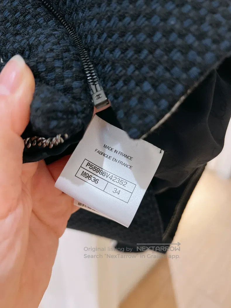 Chanel Chanel Navy tweed coat Size XXS / US 00 / IT 34 - 7 Thumbnail