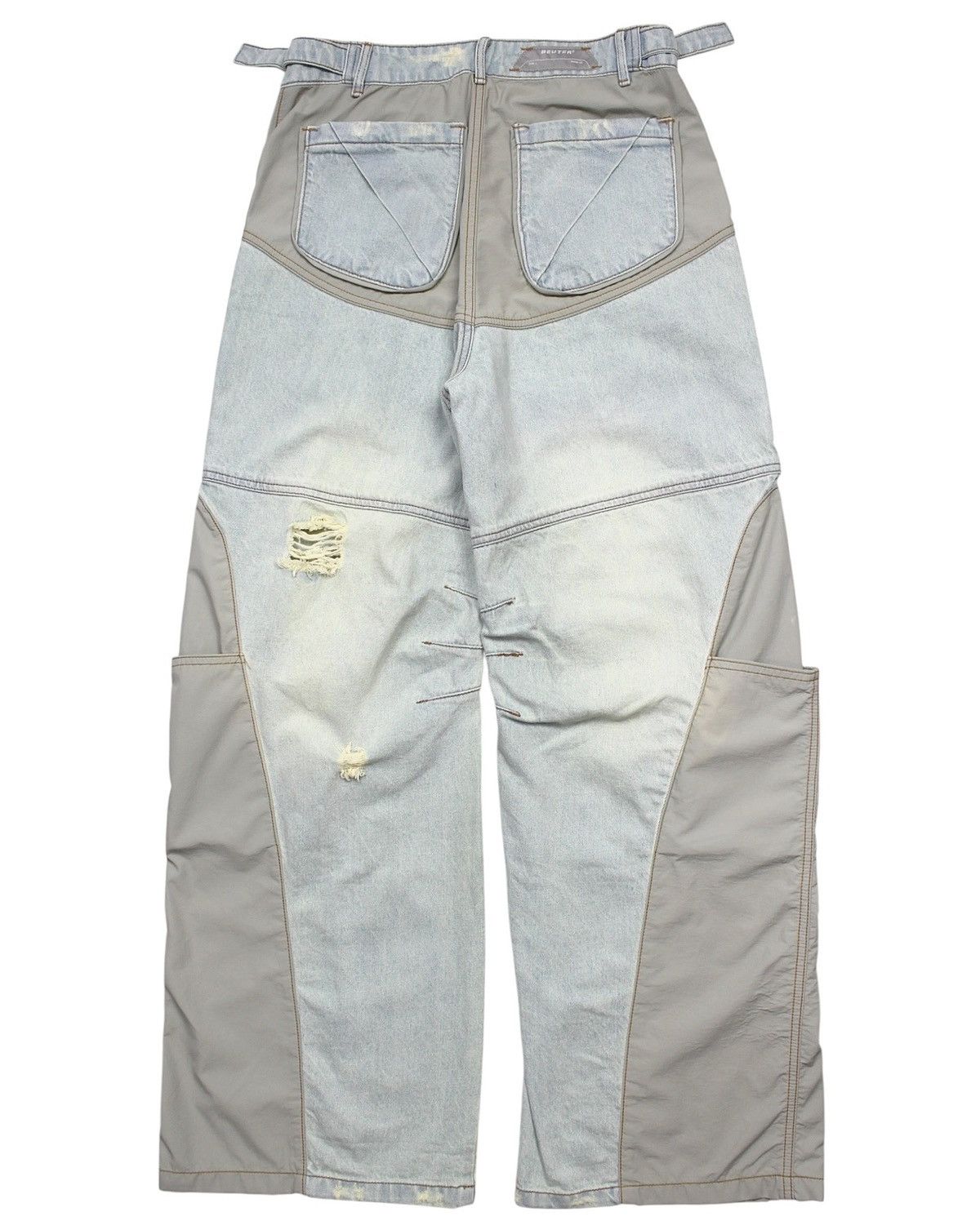 Japanese Brand FW2023 THE BEUTER BURN CHARCOAL BAGGY JEANS Size US 30 / EU 46 - 3 Thumbnail