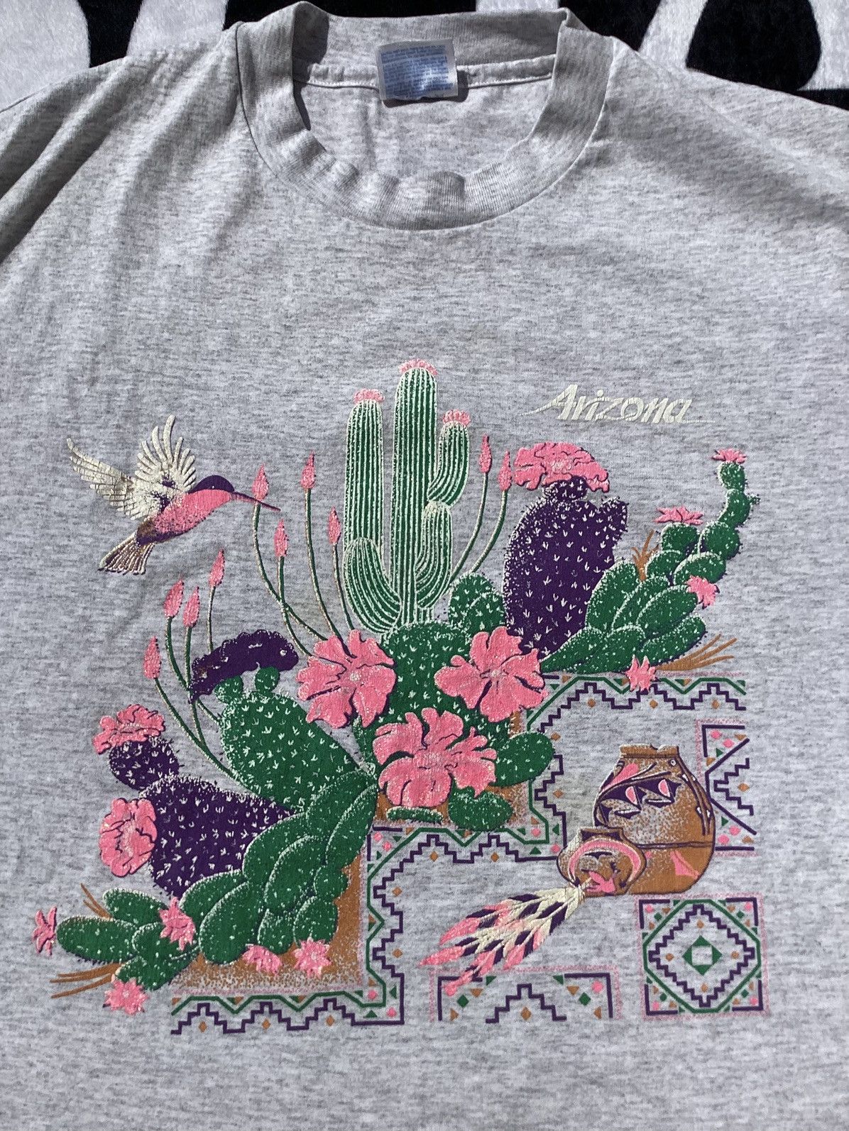 Other × Vintage Vtg 90s Arizona Southwestern glitter graphic kids L shirt Size US S / EU 44-46 / 1 - 2 Thumbnail