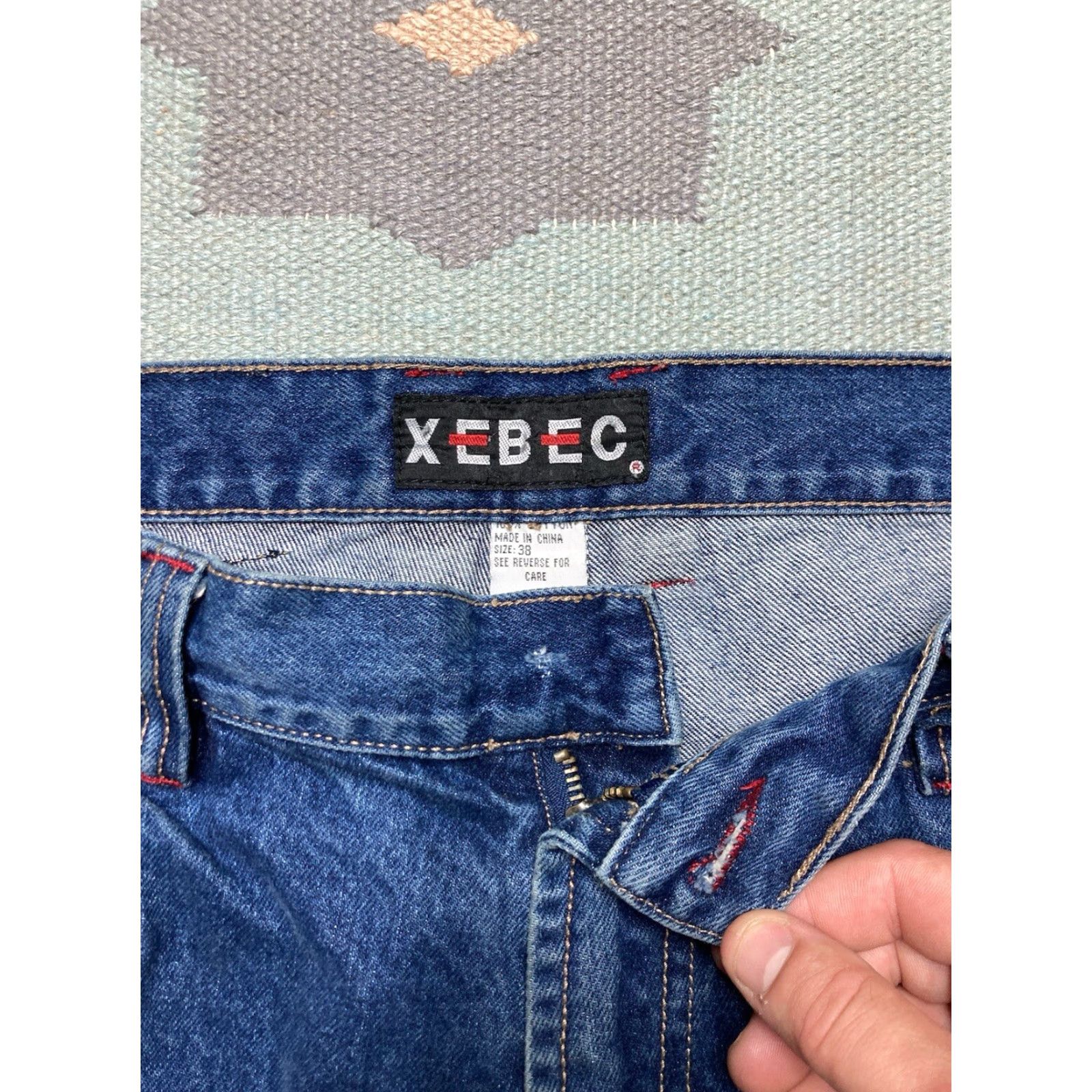 JNCO VINTAGE Jeans Wide-Leg 38x34 Men Blue Pockets Y2K Baggy Carpenter JNCO Style Skater Huge Size US 38 / EU 54 - 8 Thumbnail