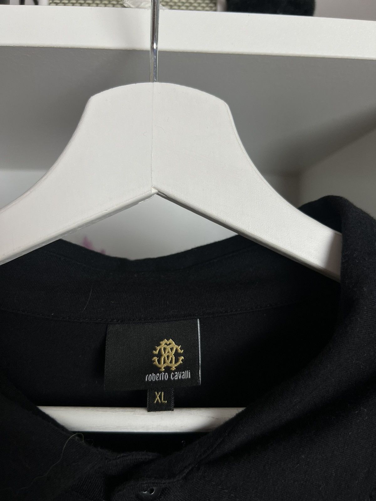 Designer × Roberto Cavalli Roberto Cavalli glitter logo longsleeve polo t-shirt XL fit M Size US M / EU 48-50 / 2 - 5 Thumbnail