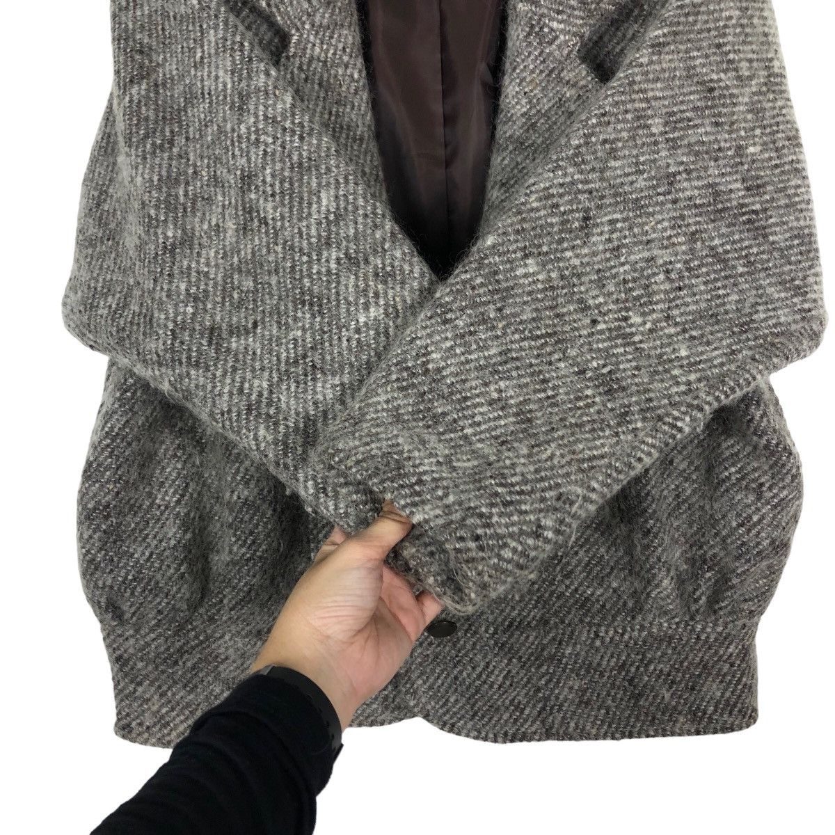Japanese Brand 🔥Vintage Herringbone Wool Bomber Jacket Issey Miyake Japan Size US M / EU 48-50 / 2 - 12 Thumbnail
