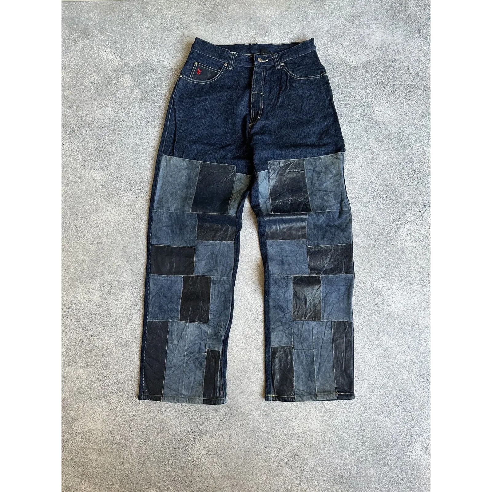 Vintage VTG Johnny Blaze Warriors Patchwork Embroidered Jeans Size US 32 / EU 48 - 6 Thumbnail