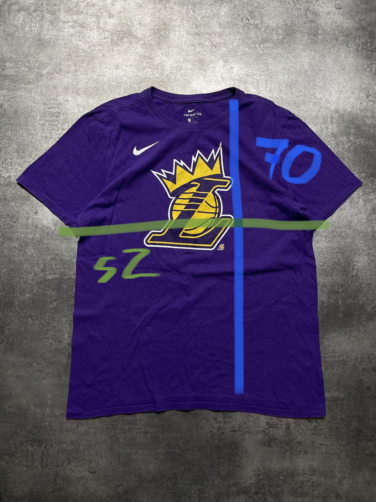 Nike × Vintage Nike Lakers T-Shirt Spellout Big Logo Rare Hype Basketball Size US M / EU 48-50 / 2 - 7 Thumbnail