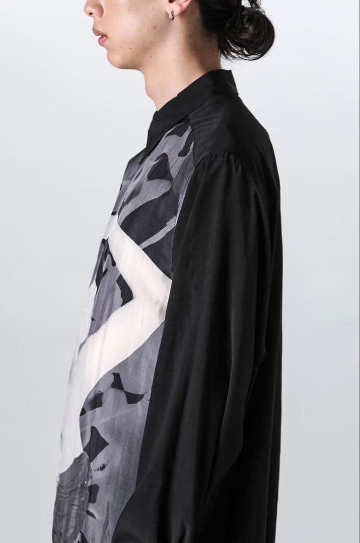 Yohji Yamamoto YOHJI YAMAMOTO POUR HOMME Printed Long Sleeve Shirt Size US L / EU 52-54 / 3 - 14 Thumbnail