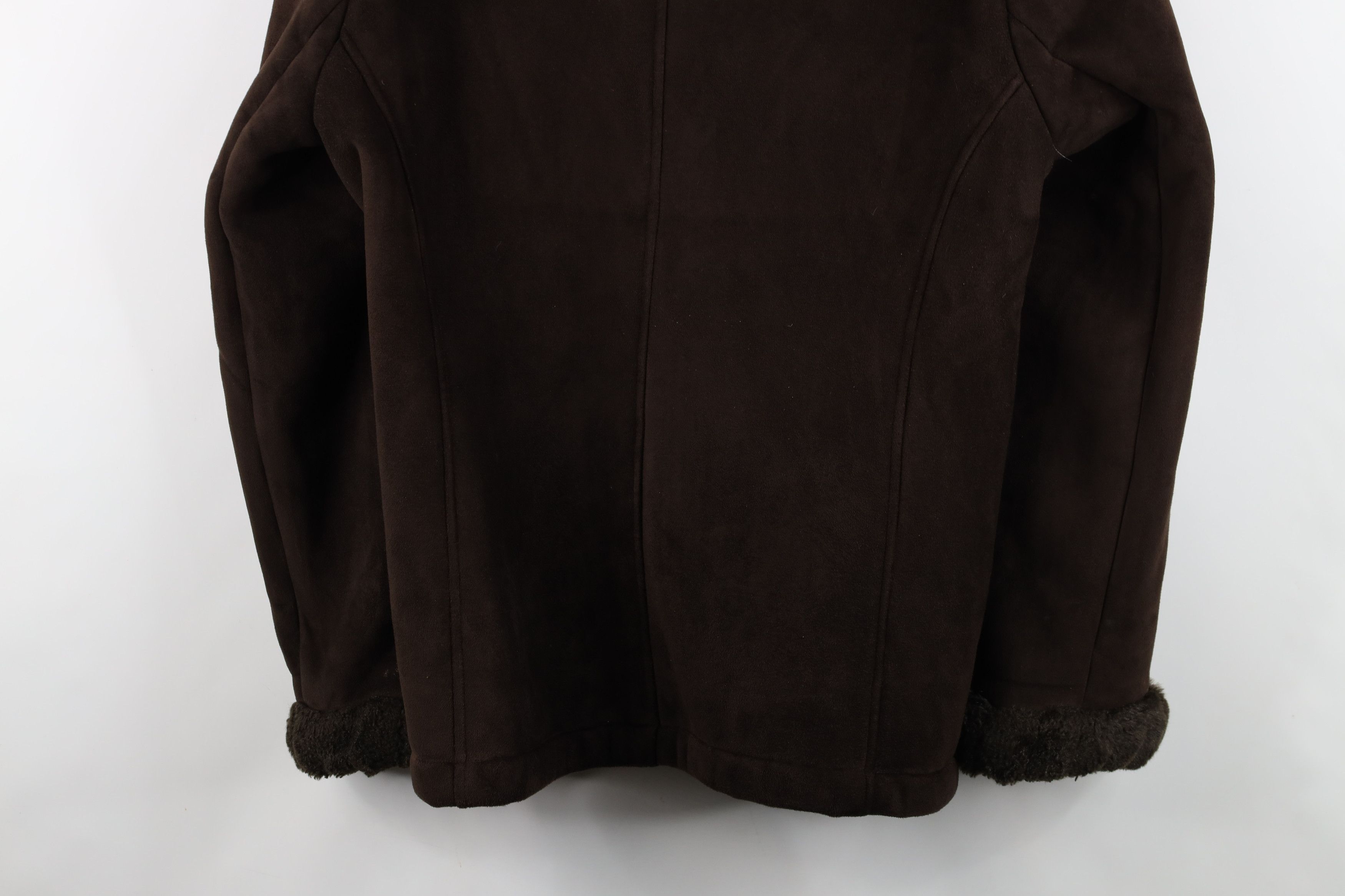 Esprit Vtg 90s Y2K Esprit Plush Penny Lane Hooded Jacket Brown Size L / US 10 / IT 46 - 11 Thumbnail