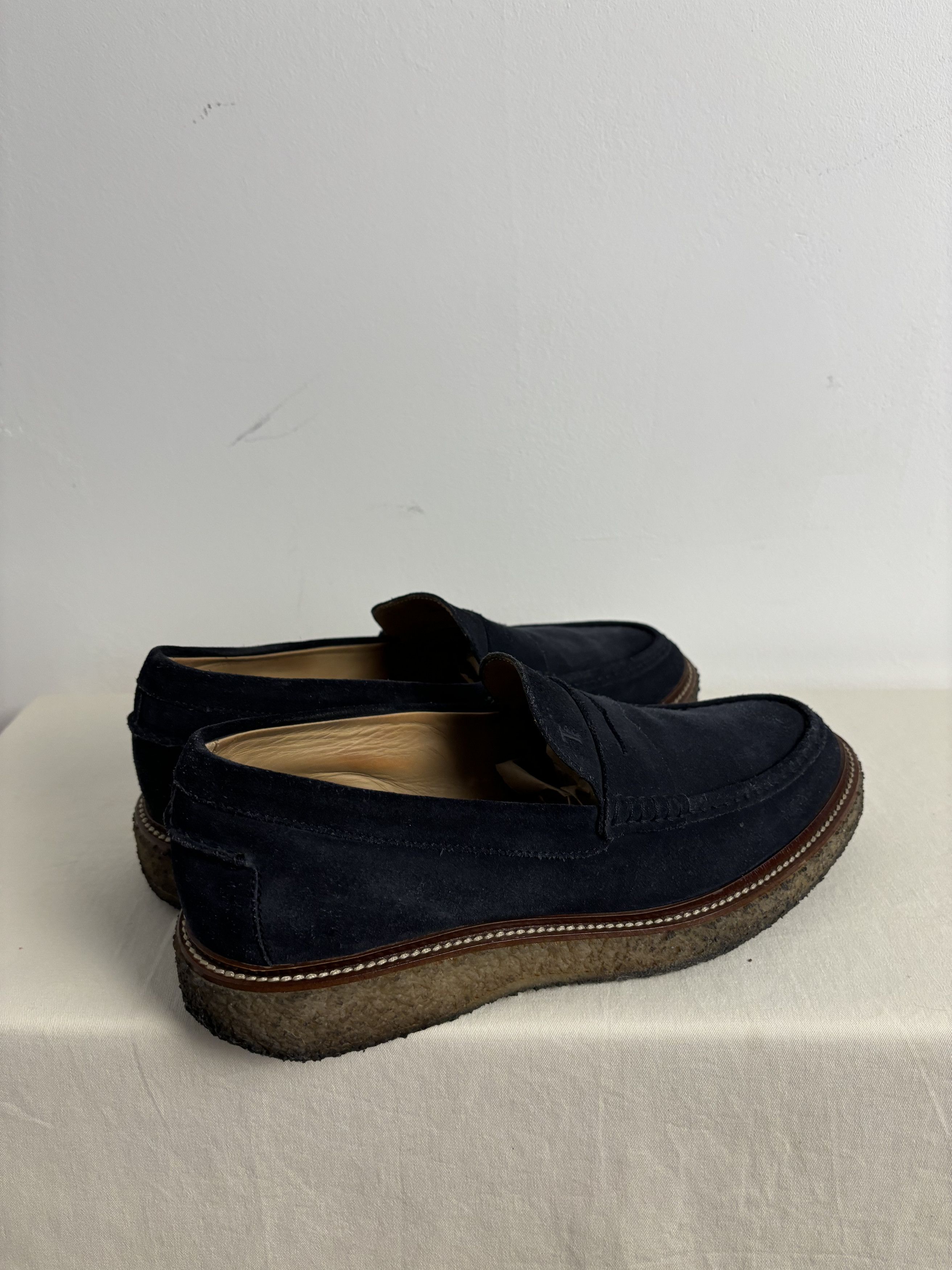 Tod's Tod's Navy Suede Loafers Size US 7 / EU 40 - 5 Thumbnail