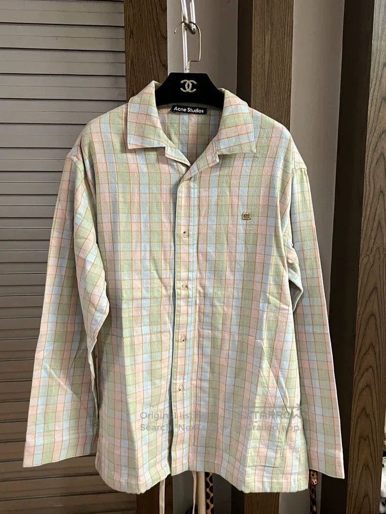 Acne Studios Acne Studios Macaron Color System Plaid Face Smile Flannel Size M / US 6-8 / IT 42-44 - 2 Thumbnail