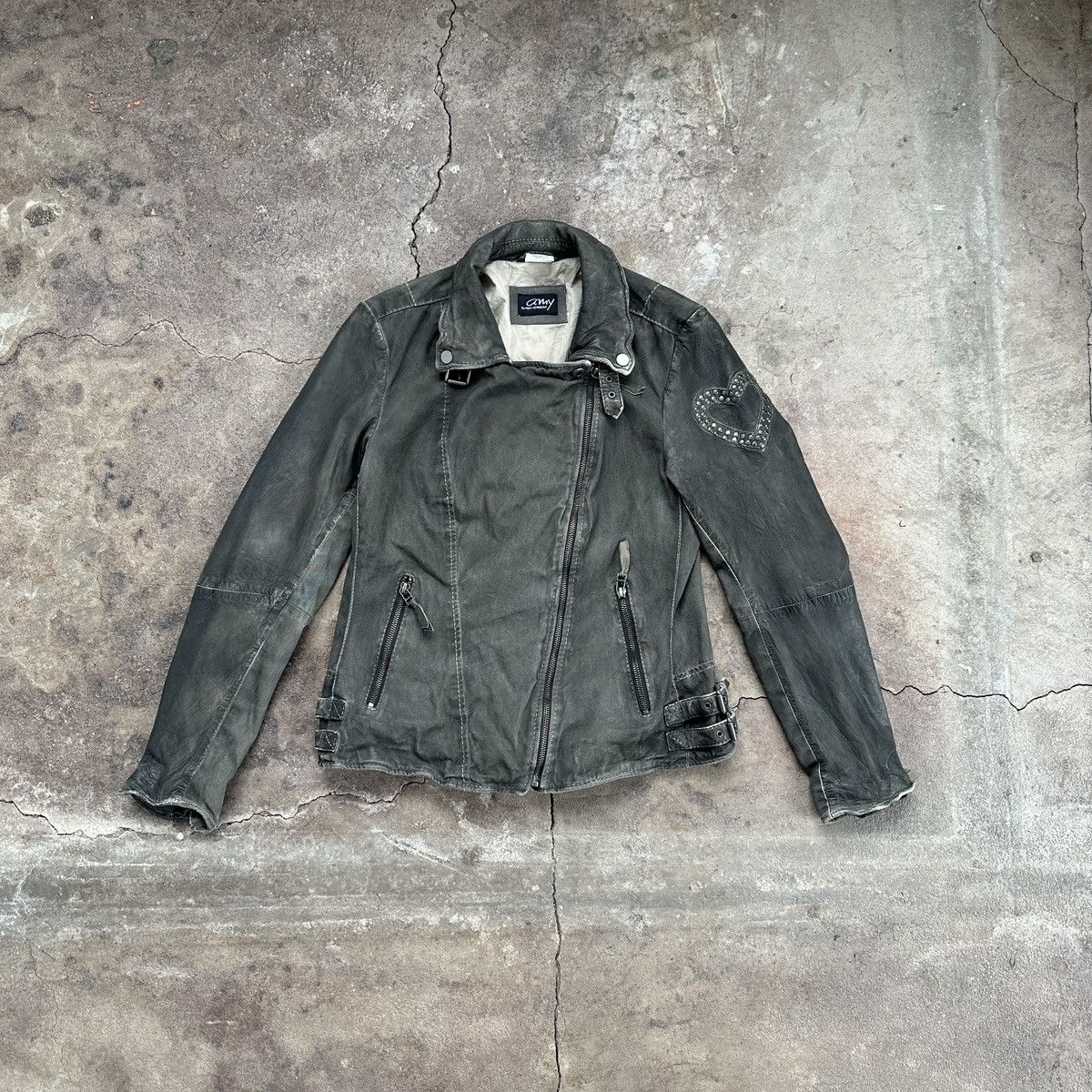 If Six Was Nine Vintage Amy by Amy Vermont Leather/Denim Jacket Size M / US 6-8 / IT 42-44 - 1 Thumbnail