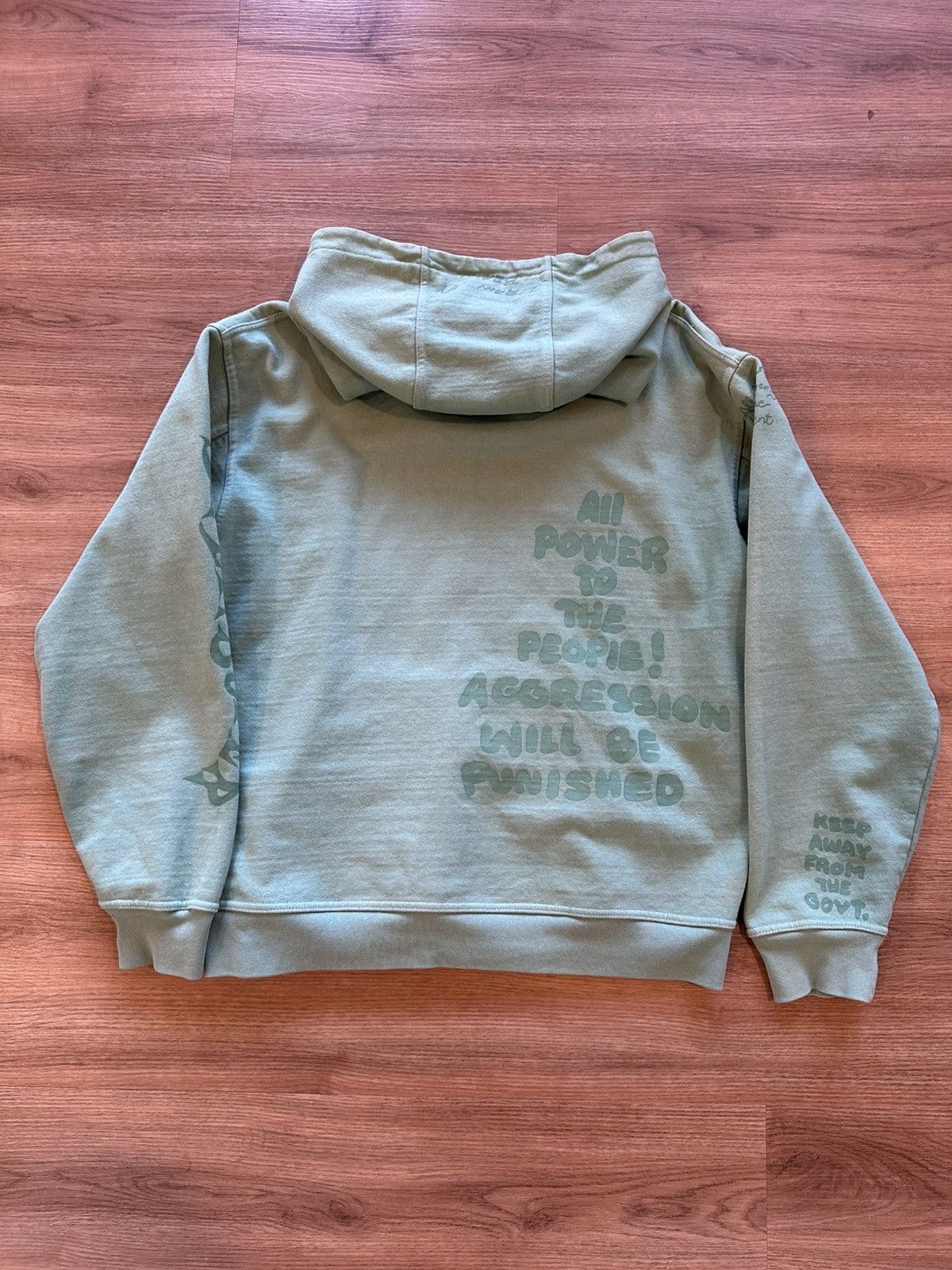 Brain Dead Brain Dead Tonal Type Print Hoodie ‘Putty’ Size M Size US M / EU 48-50 / 2 - 2 Thumbnail
