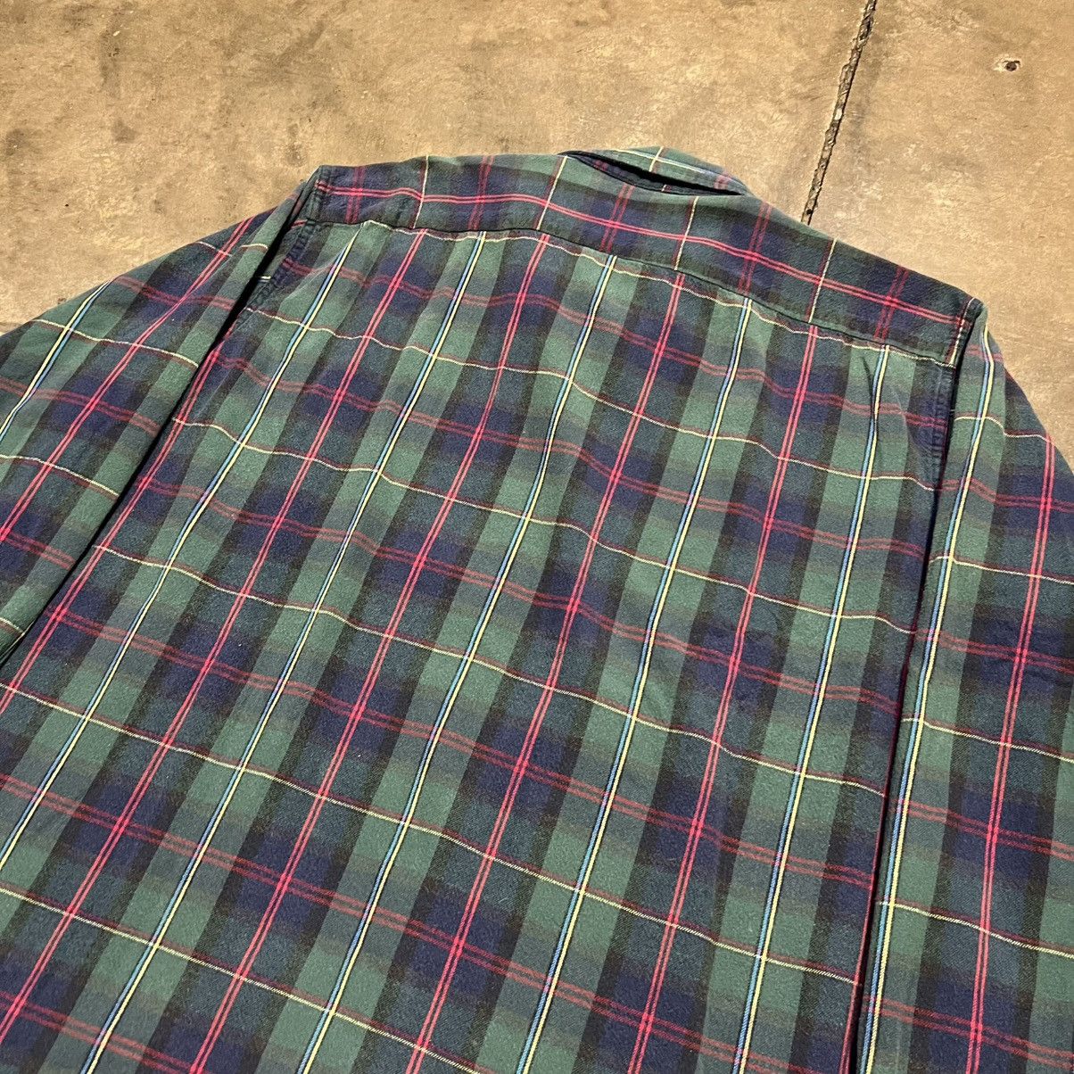 L.L. Bean Vintage LL Bean Plaid Flannel Shirt Button Up Outdoor Hiking Size US XL / EU 56 / 4 - 7 Thumbnail