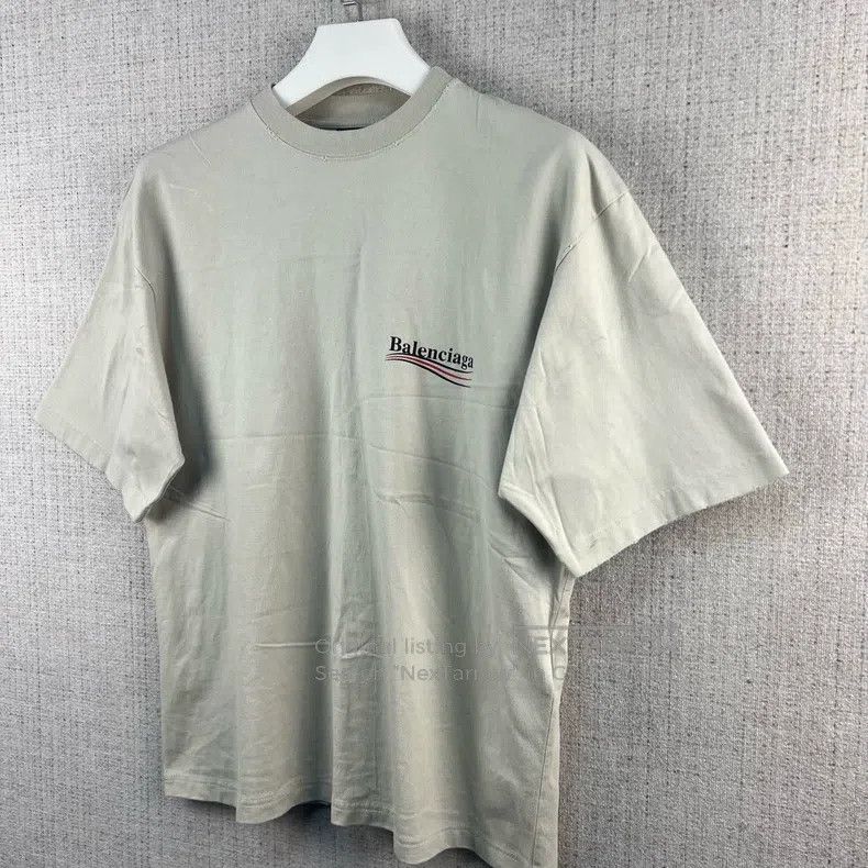 Balenciaga Balenciaga Logo Lettering Printed Destroyed Style Round Ne Size US XS / EU 42 / 0 - 3 Thumbnail