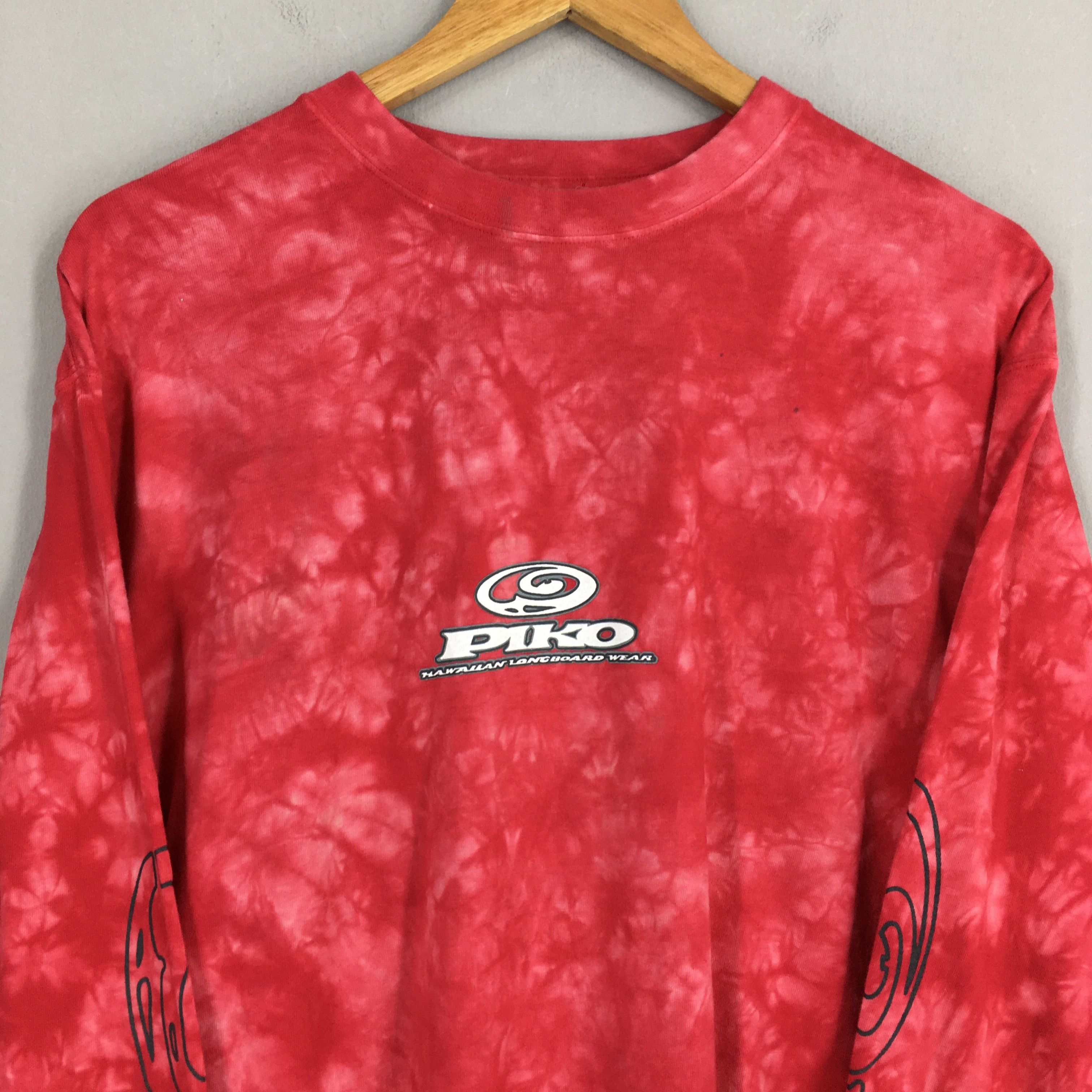 Life's a Beach Vintage 90's Piko Hawaiian Longboard Wear Red T shirt L Size US L / EU 52-54 / 3 - 4 Thumbnail