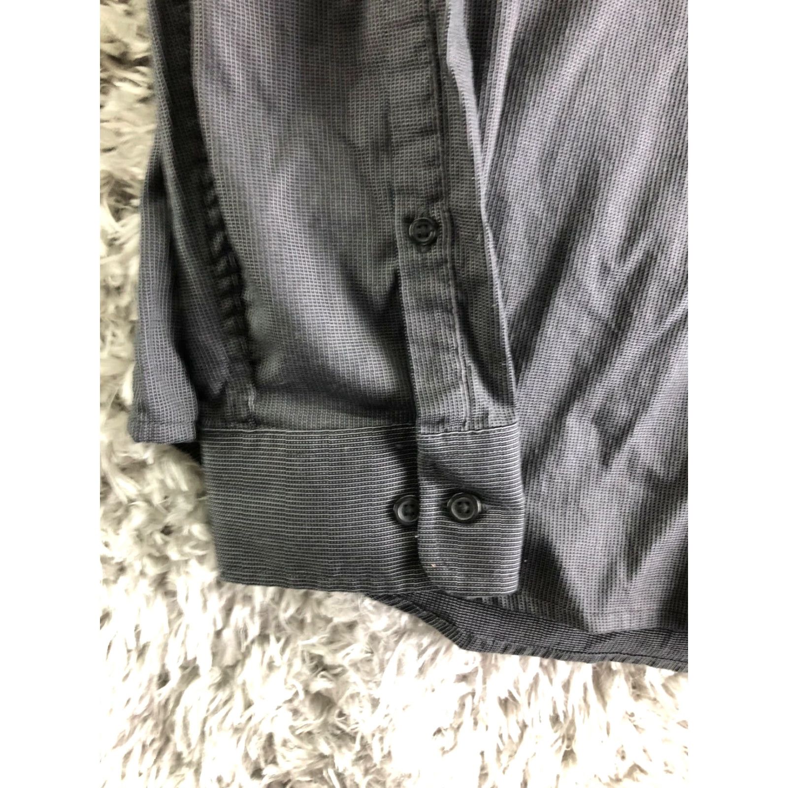 Marcs Marc Anthony Mens Large Wrinkle Resistant Gray Long Sleeve Spread Collar Shirt Size US L / EU 52-54 / 3 - 2 Thumbnail