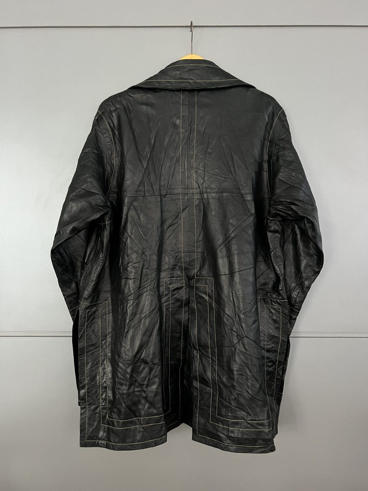 Yves Saint Laurent YSL Rive Gauche by Hedi Slimane Stitched Leather jacket Size US XL / EU 56 / 4 - 3 Thumbnail